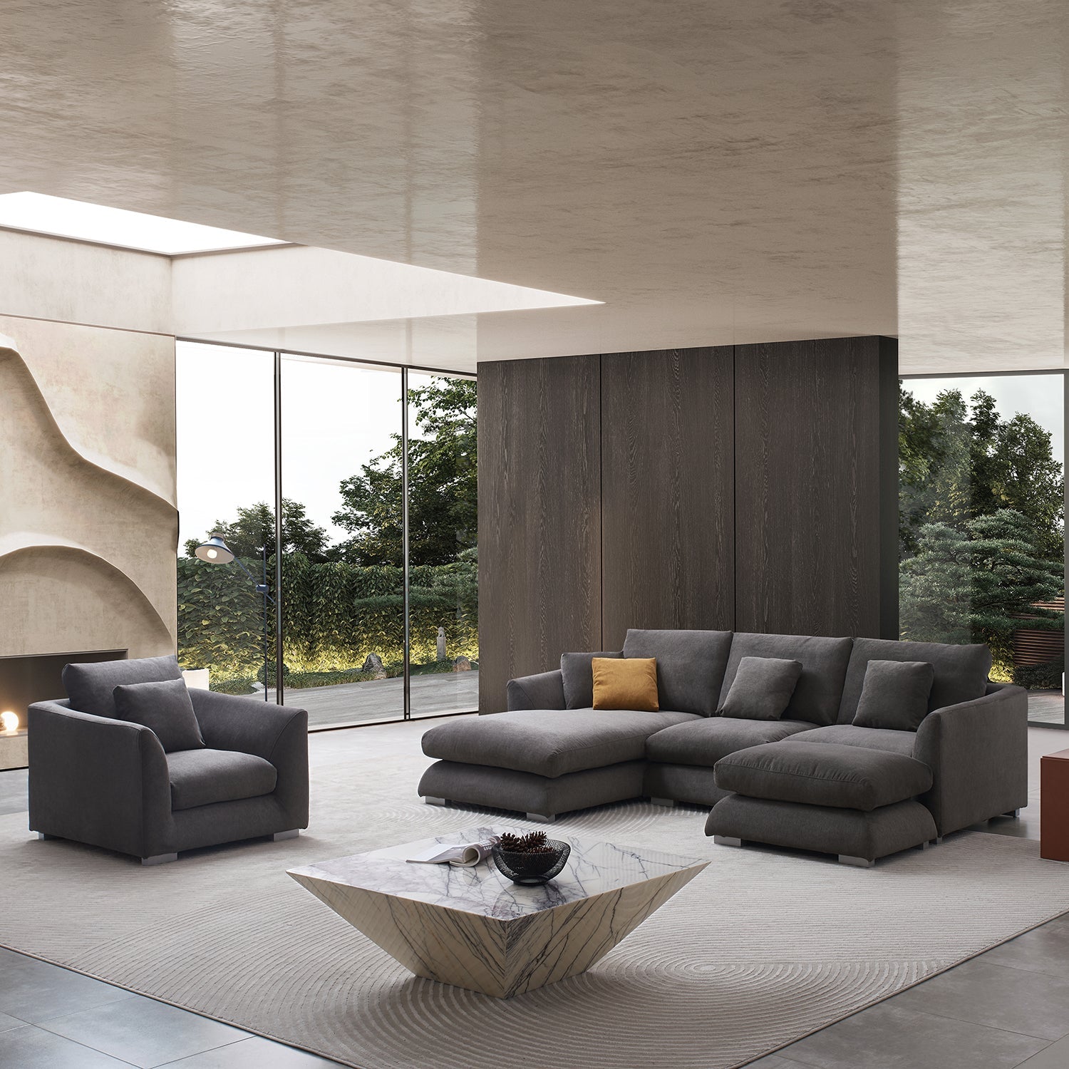 Sofa - Feathers Room Set - MC - Mario Capasa