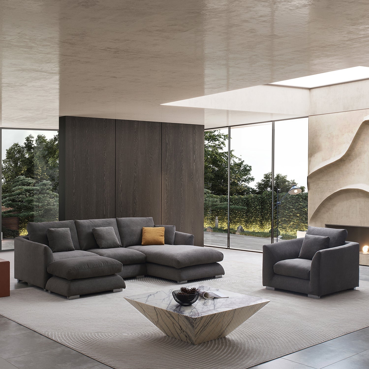 Sofa - Feathers Room Set - MC - Mario Capasa