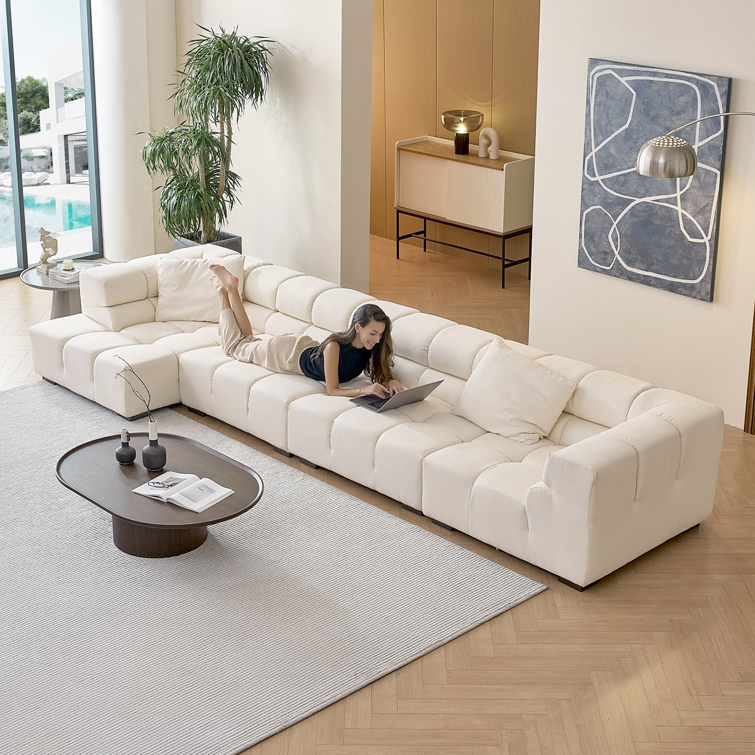 sectional - Amora Sectional High Arm - MC - Mario Capasa