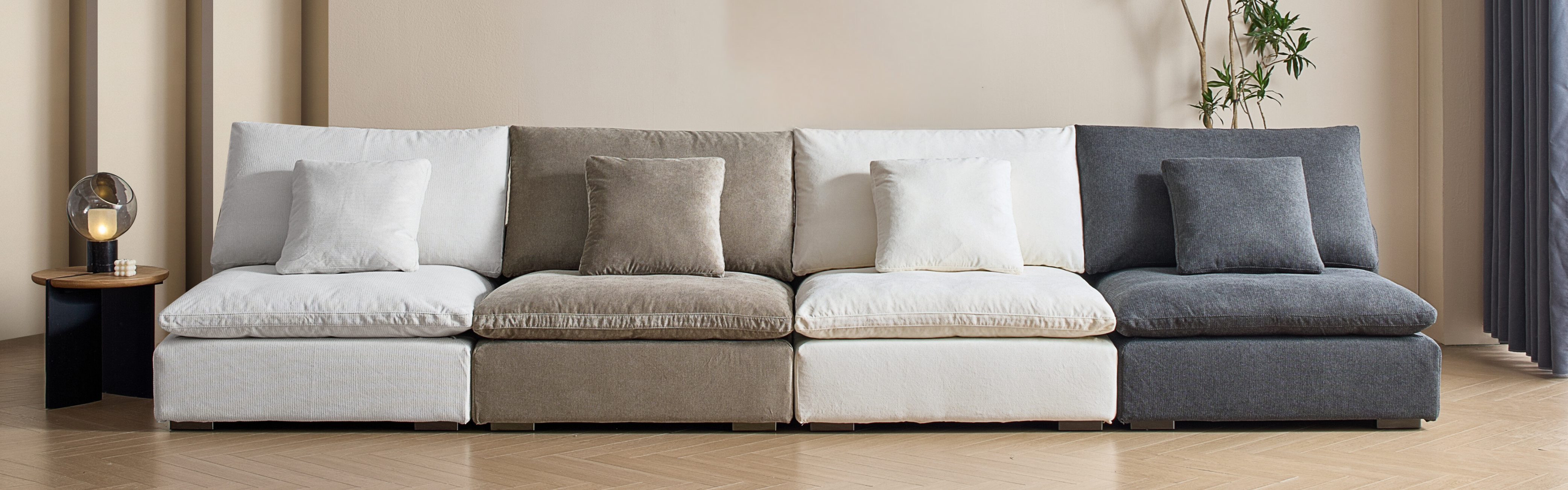Oversized cloud couch sectional, styled as premium living room furniture.
