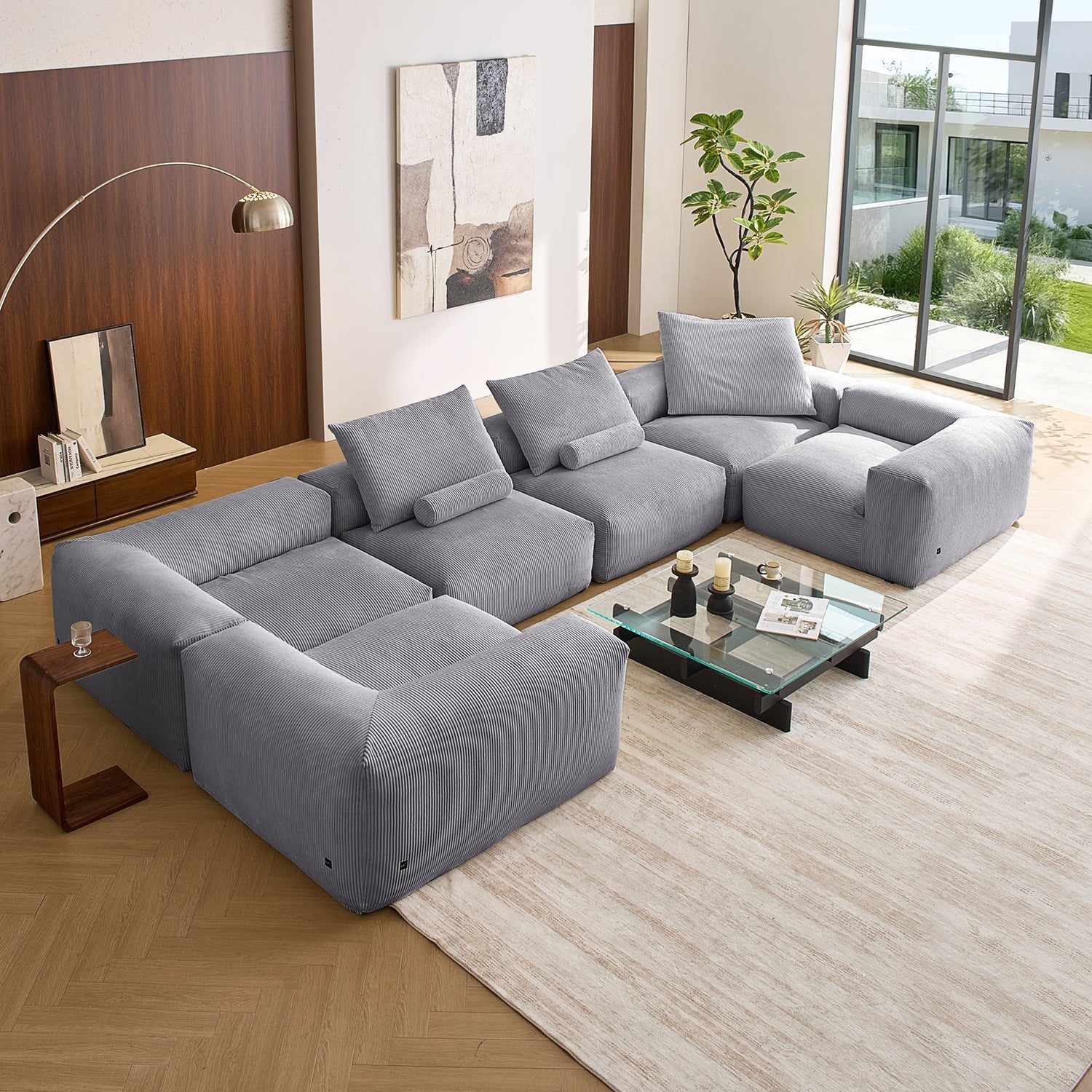 Mellow Closed U Sectional - Mario Capasa