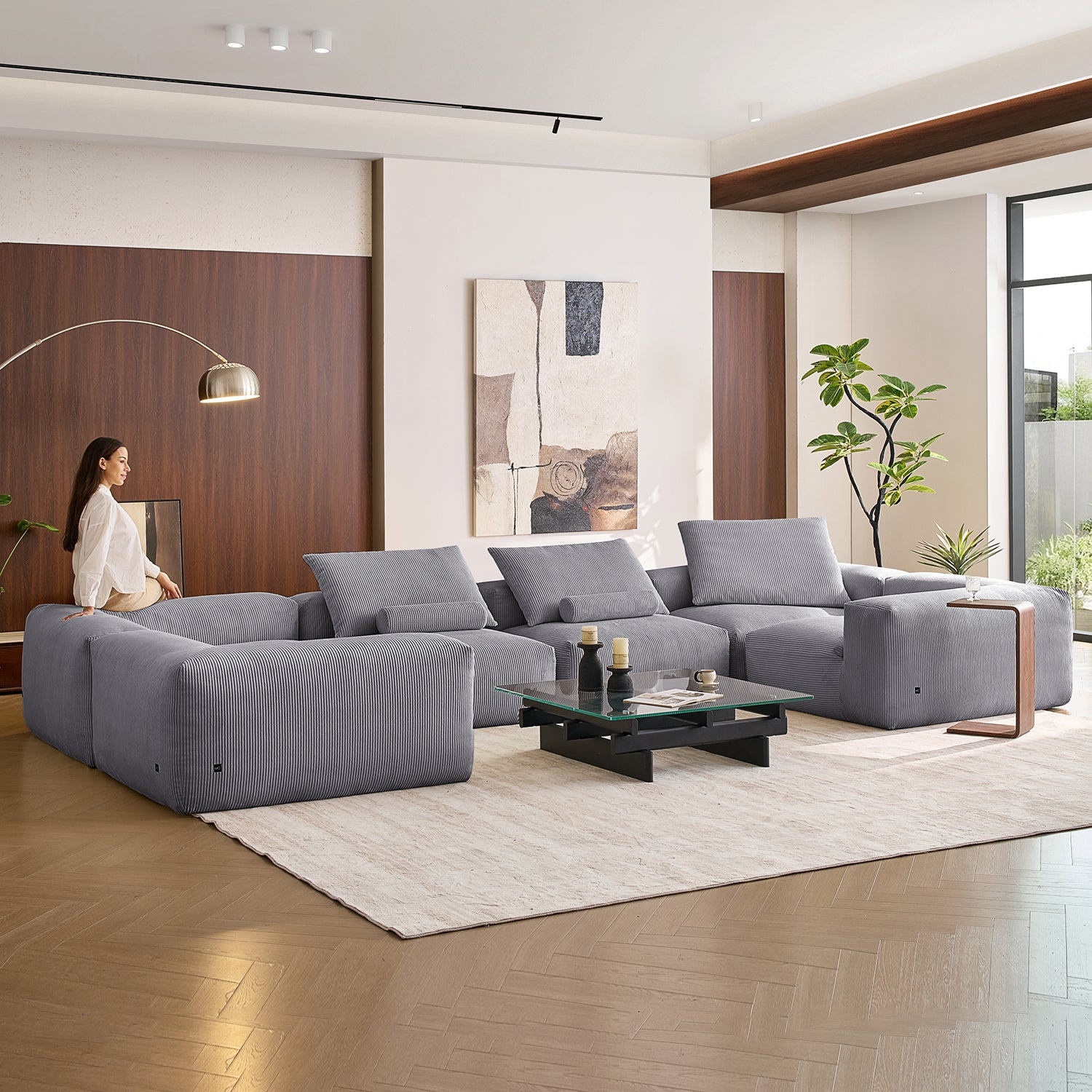 Mellow Closed U Sectional
