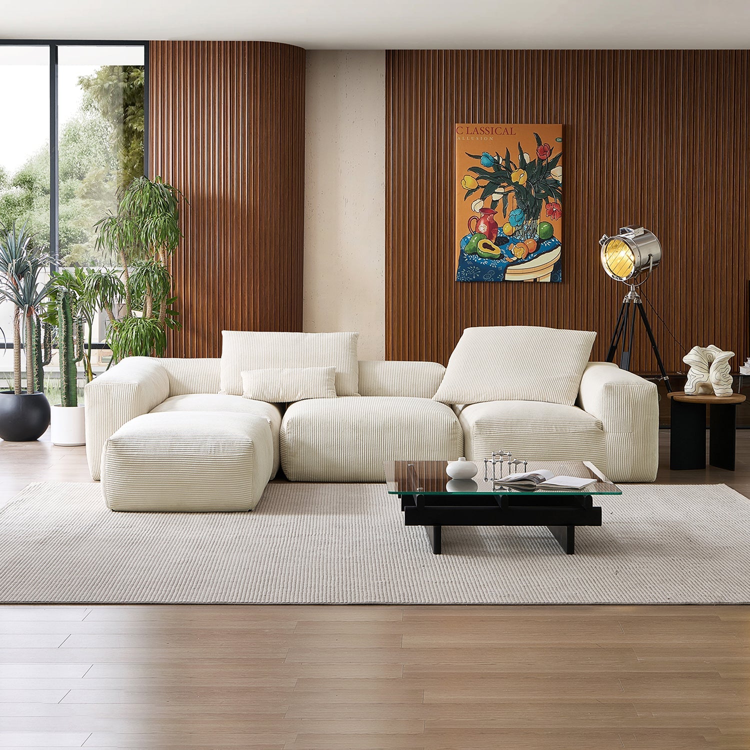 Modular Sofa - Mellow Extra Deep Sectional with Ottoman - MC - Mario Capasa