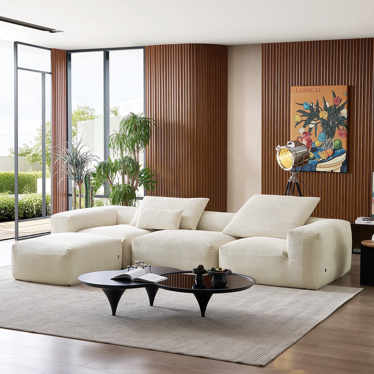 Modular Sofa - Mellow Extra Deep Sectional with Ottoman - MC - Mario Capasa
