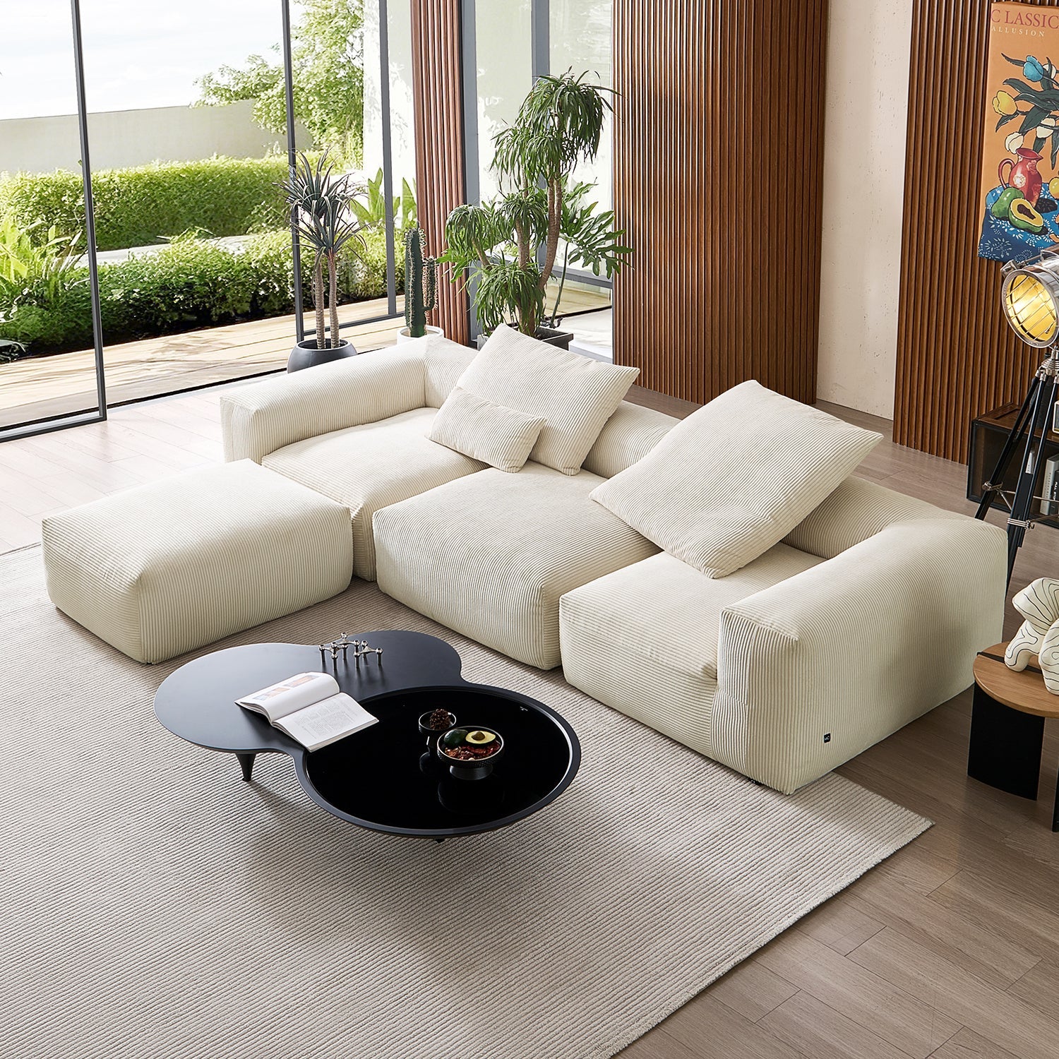 Modular Sofa - Mellow Extra Deep Sectional with Ottoman - MC - Mario Capasa