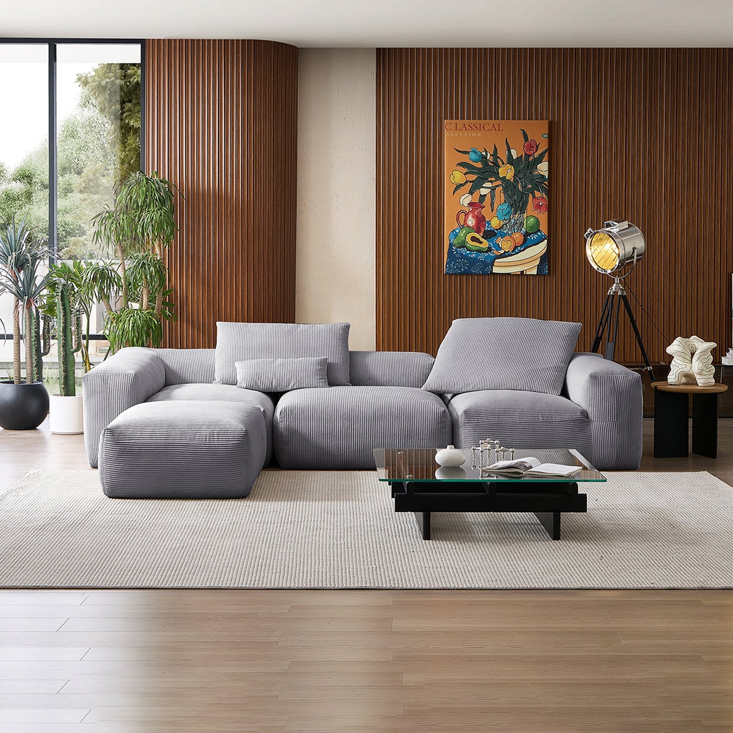 Modular Sofa - Mellow Extra Deep Sectional with Ottoman - MC - Mario Capasa