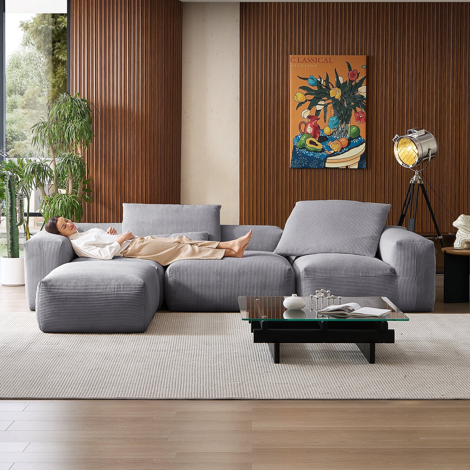 Modular Sofa - Mellow Extra Deep Sectional with Ottoman - MC - Mario Capasa