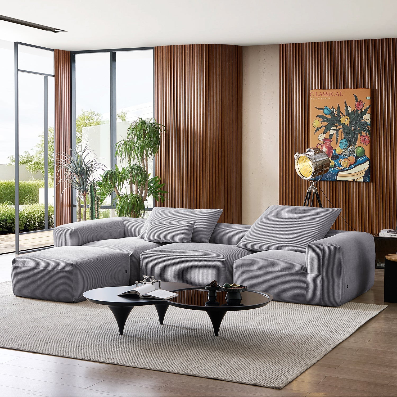 Modular Sofa - Mellow Extra Deep Sectional with Ottoman - MC - Mario Capasa