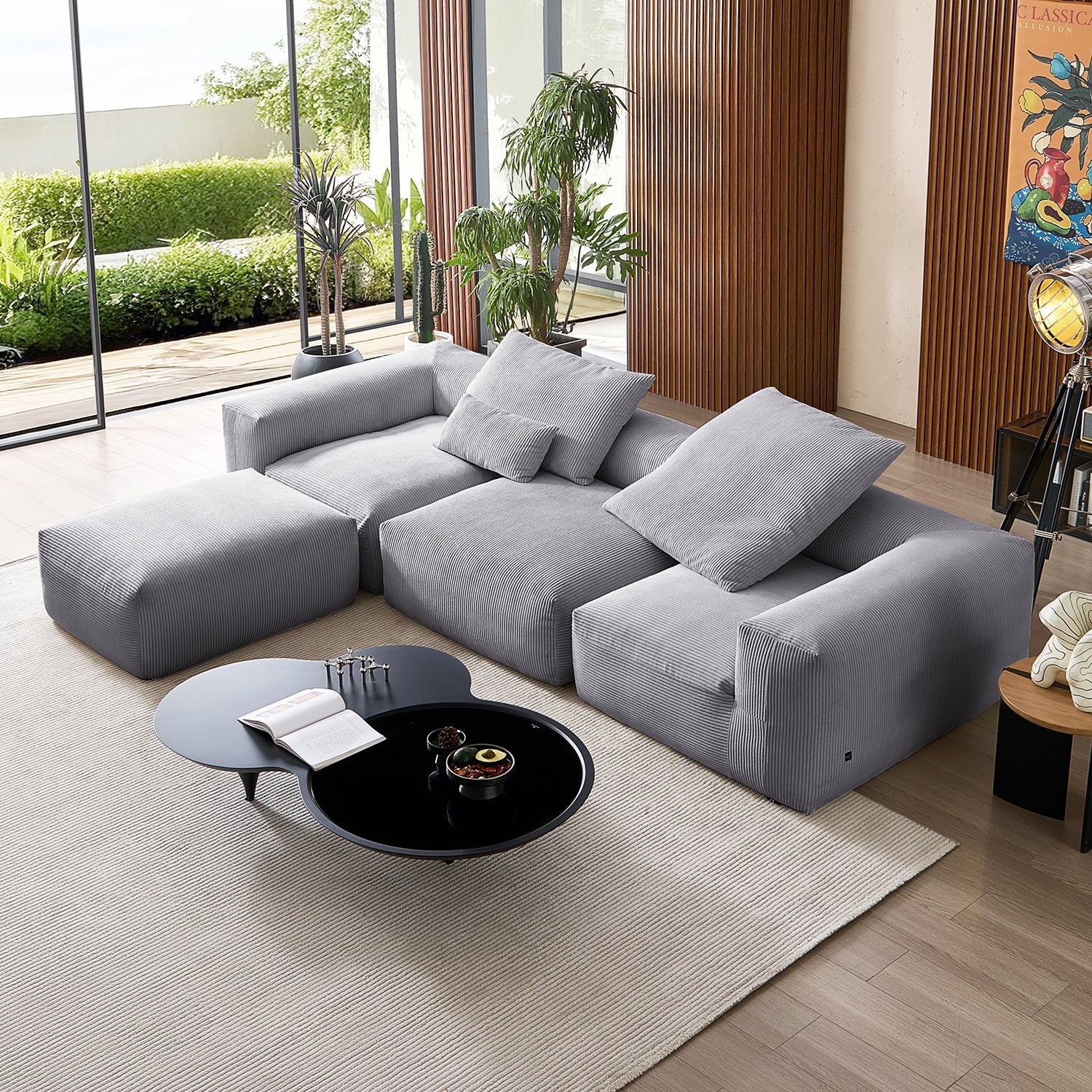 Modular Sofa - Mellow Extra Deep Sectional with Ottoman - MC - Mario Capasa