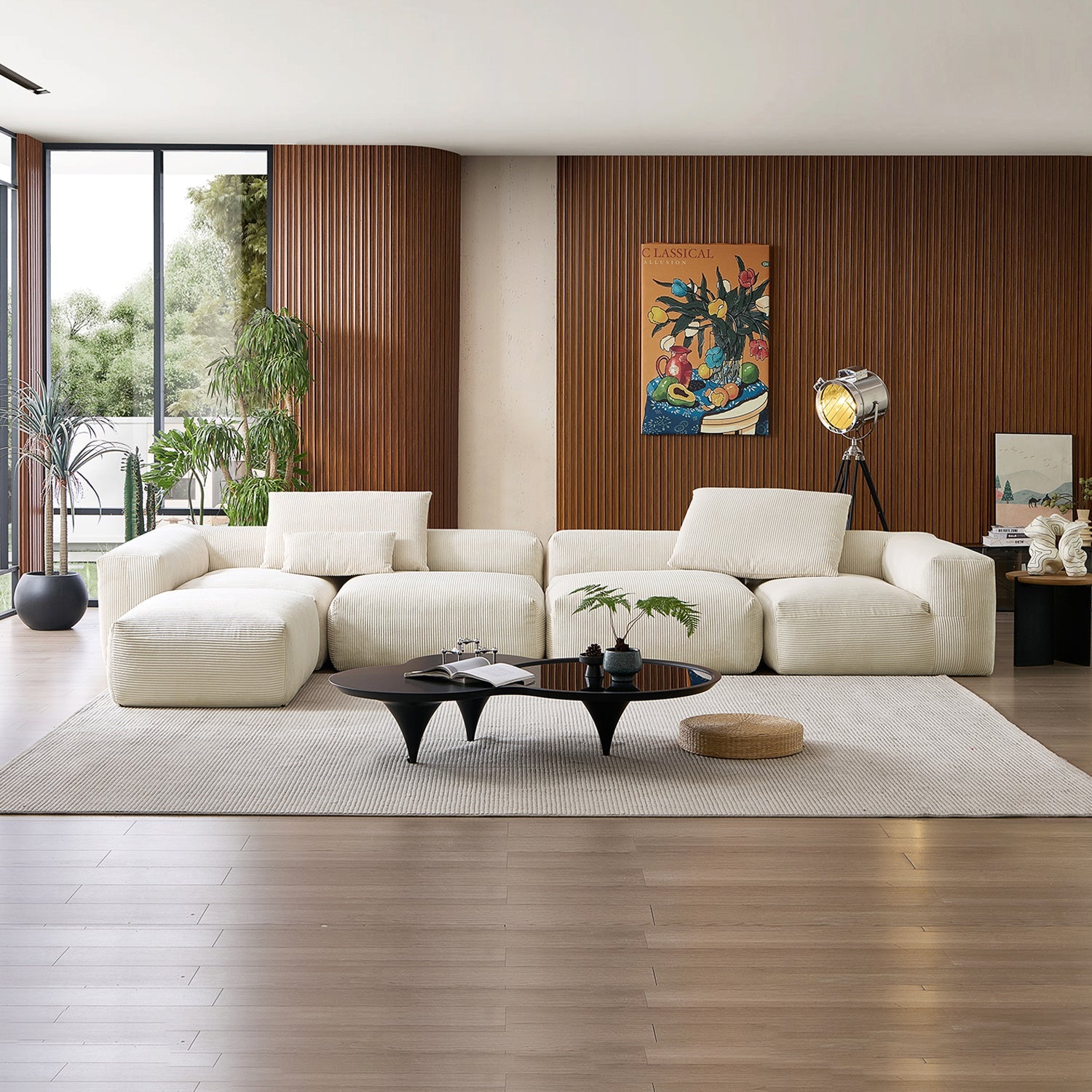 Modular Sofa - Mellow Extra Deep Sectional with Ottoman - MC - Mario Capasa
