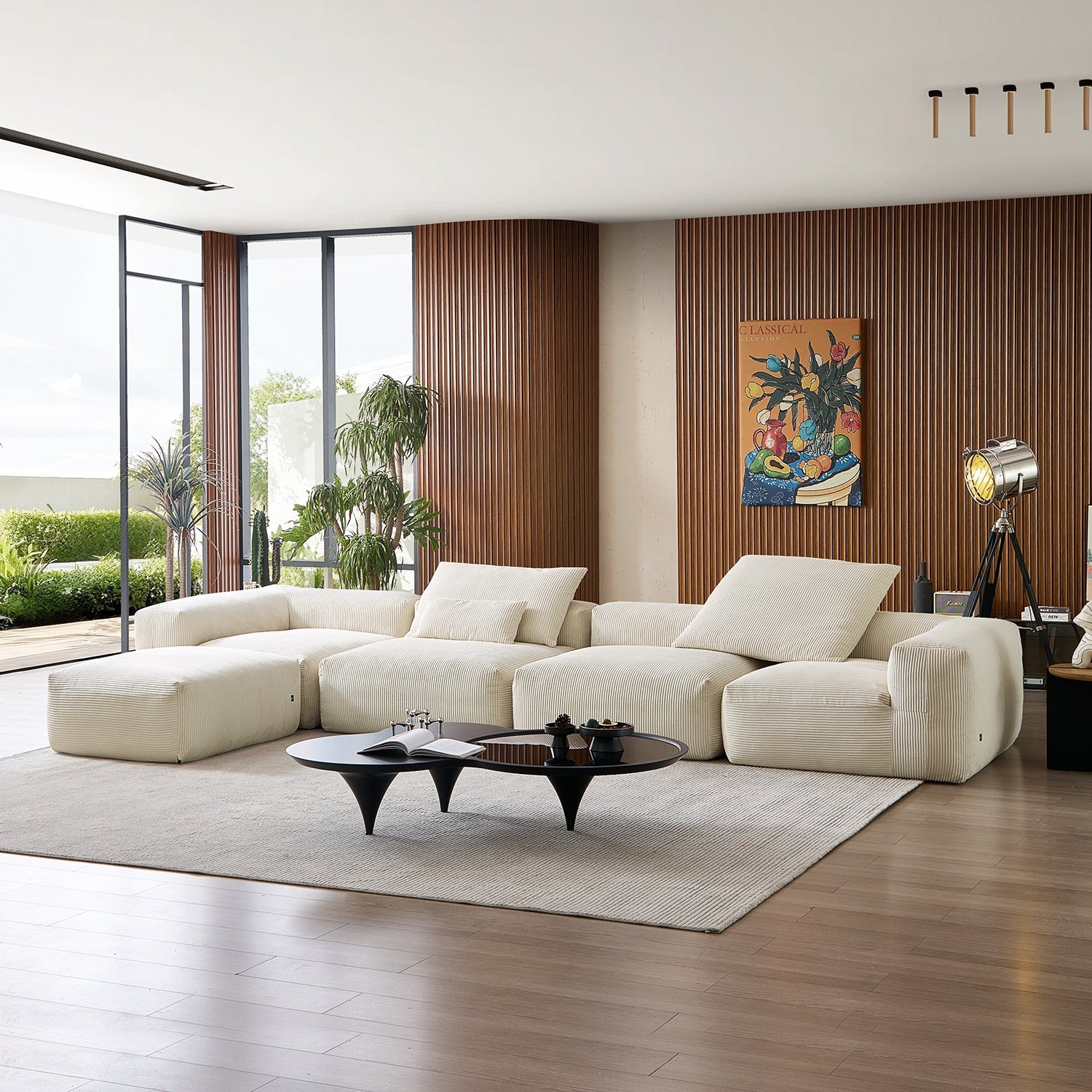 Modular Sofa - Mellow Extra Deep Sectional with Ottoman - MC - Mario Capasa
