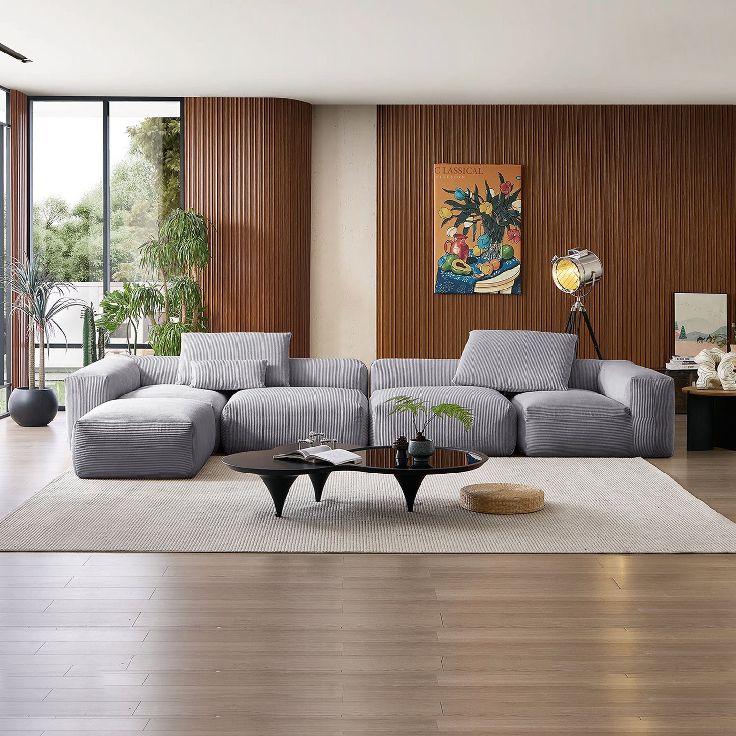 Modular Sofa - Mellow Extra Deep Sectional with Ottoman - MC - Mario Capasa