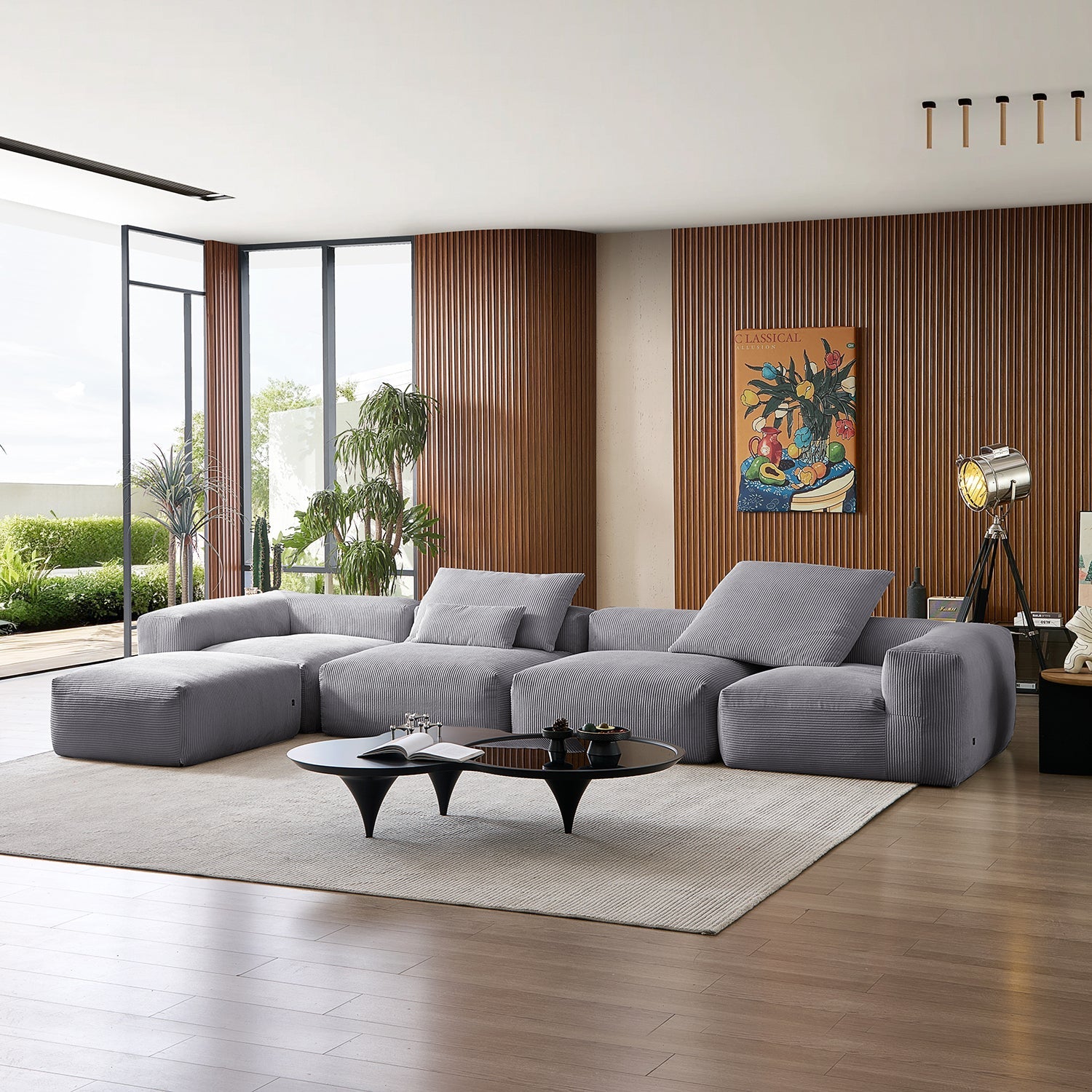 Modular Sofa - Mellow Extra Deep Sectional with Ottoman - MC - Mario Capasa