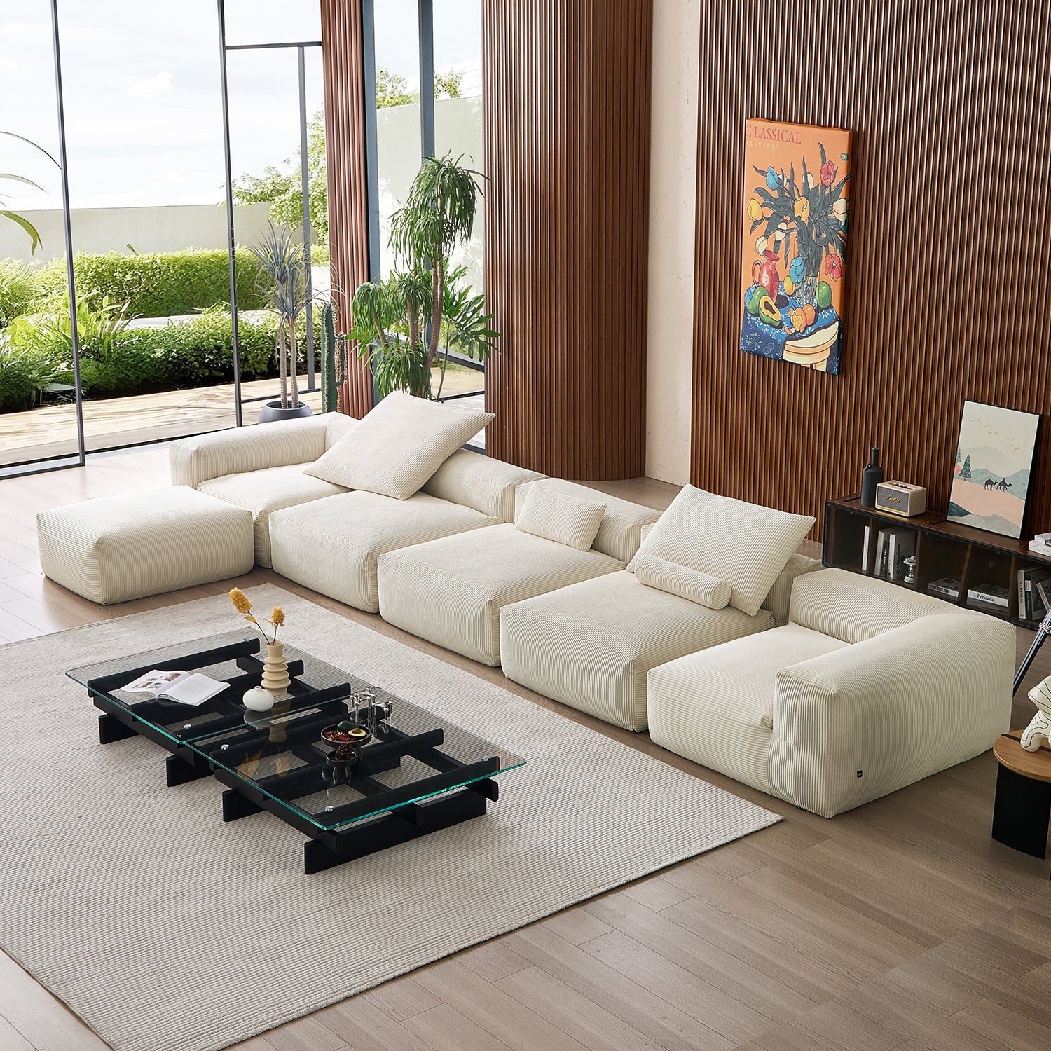 Modular Sofa - Mellow Extra Deep Sectional with Ottoman - MC - Mario Capasa
