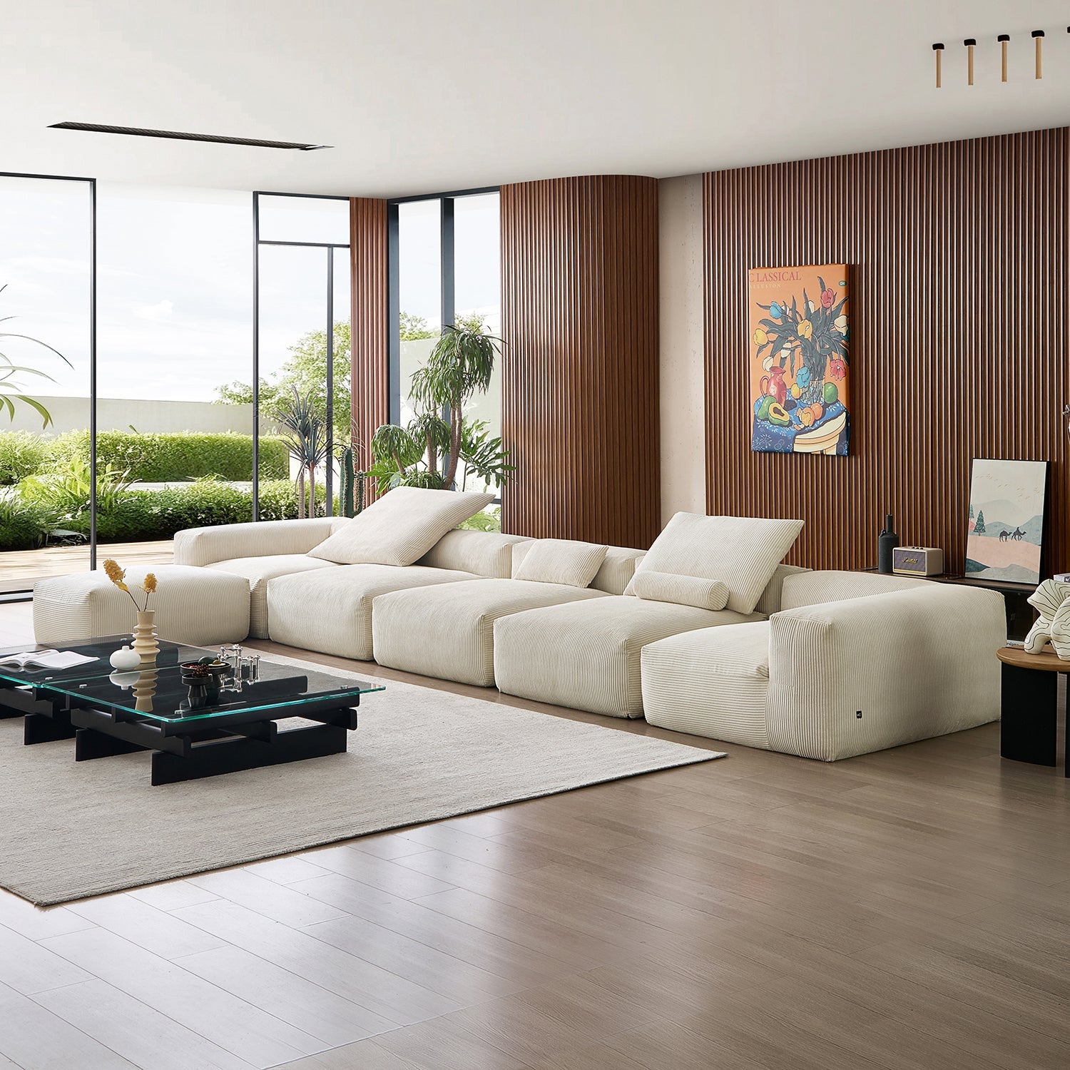 Modular Sofa - Mellow Extra Deep Sectional with Ottoman - MC - Mario Capasa