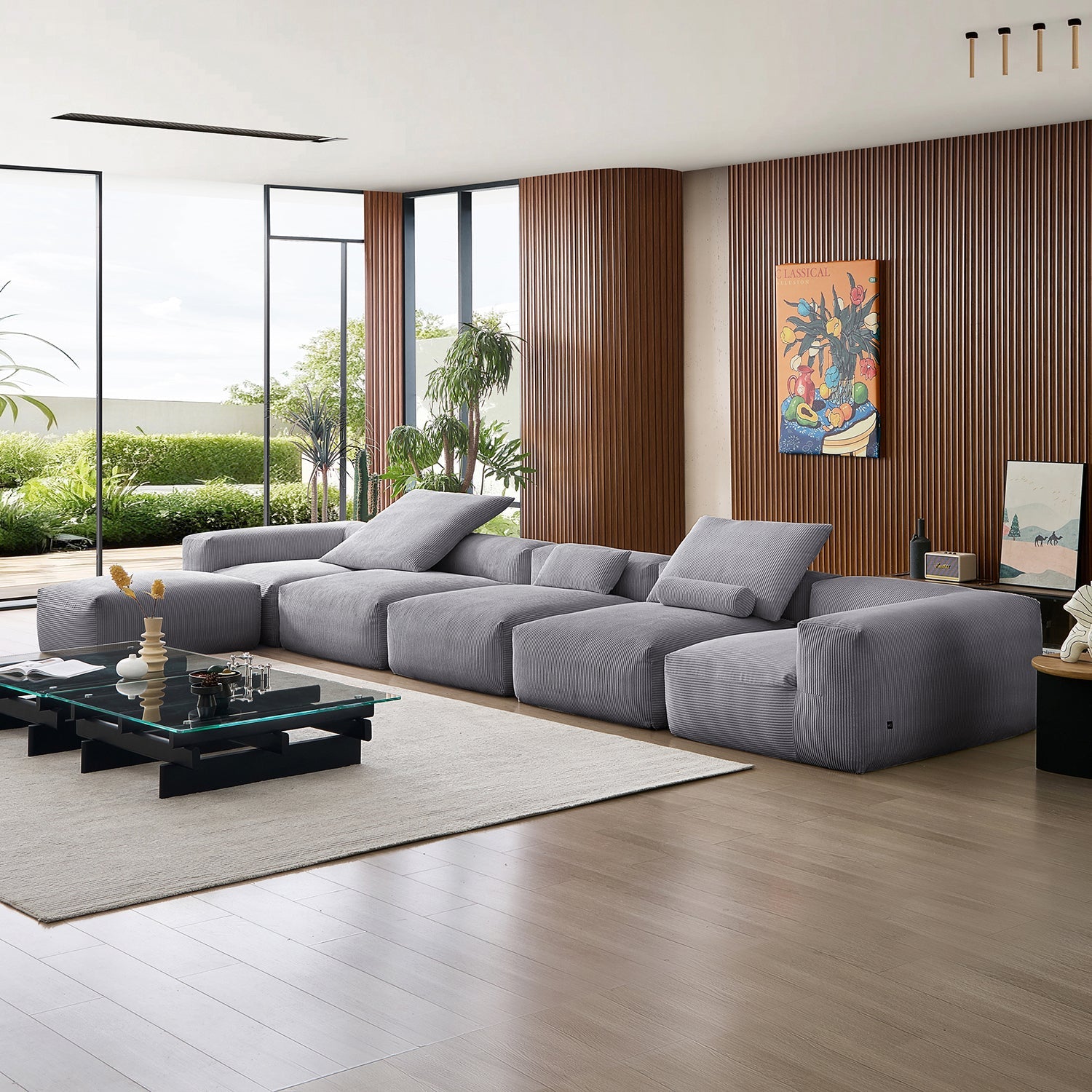 Modular Sofa - Mellow Extra Deep Sectional with Ottoman - MC - Mario Capasa
