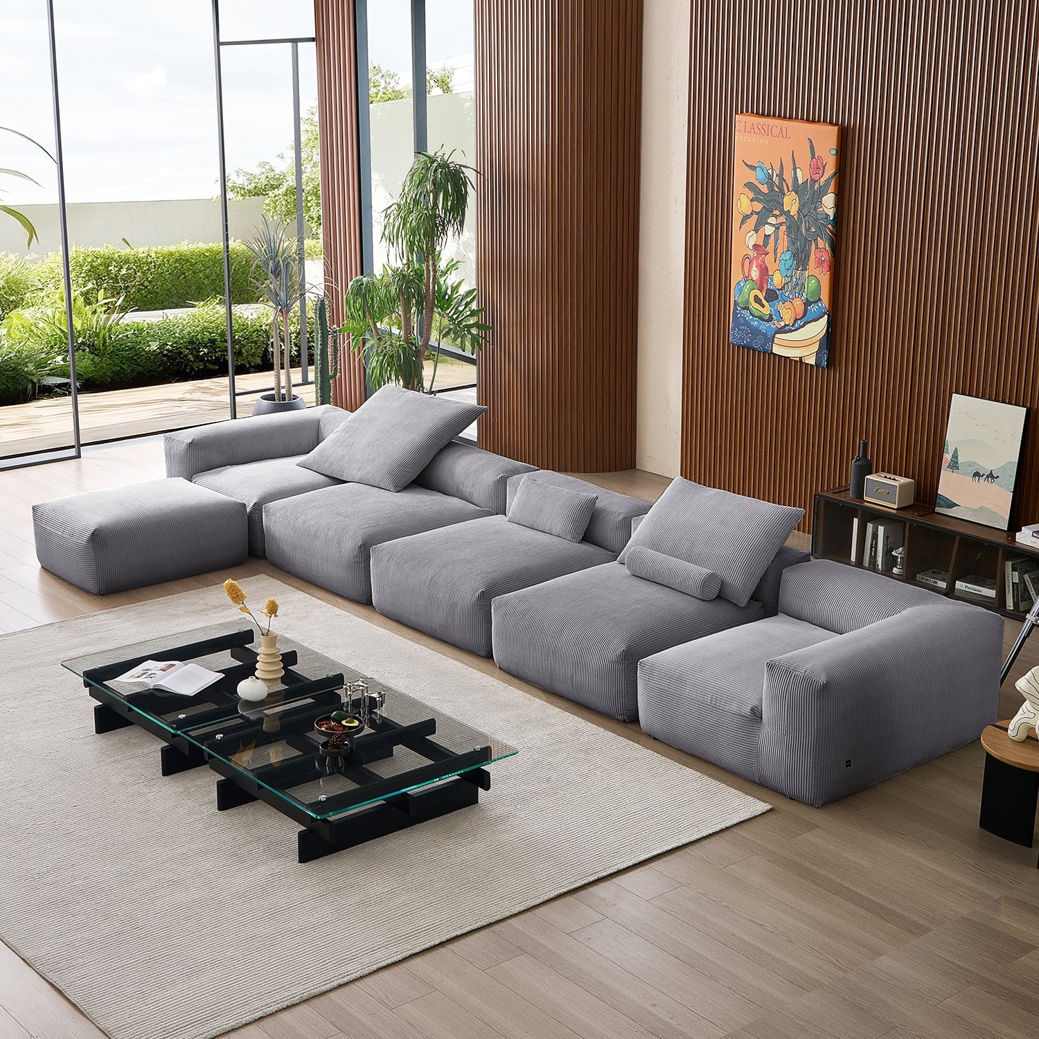 Modular Sofa - Mellow Extra Deep Sectional with Ottoman - MC - Mario Capasa