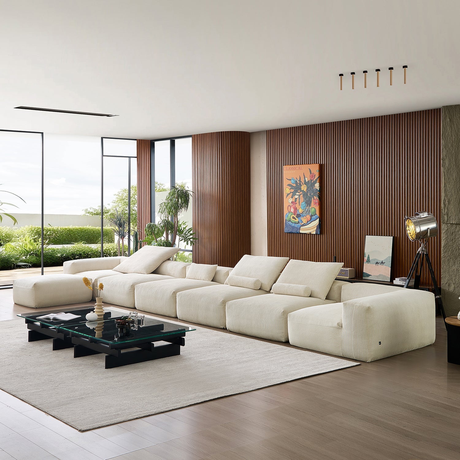Modular Sofa - Mellow Extra Deep Sectional with Ottoman - MC - Mario Capasa