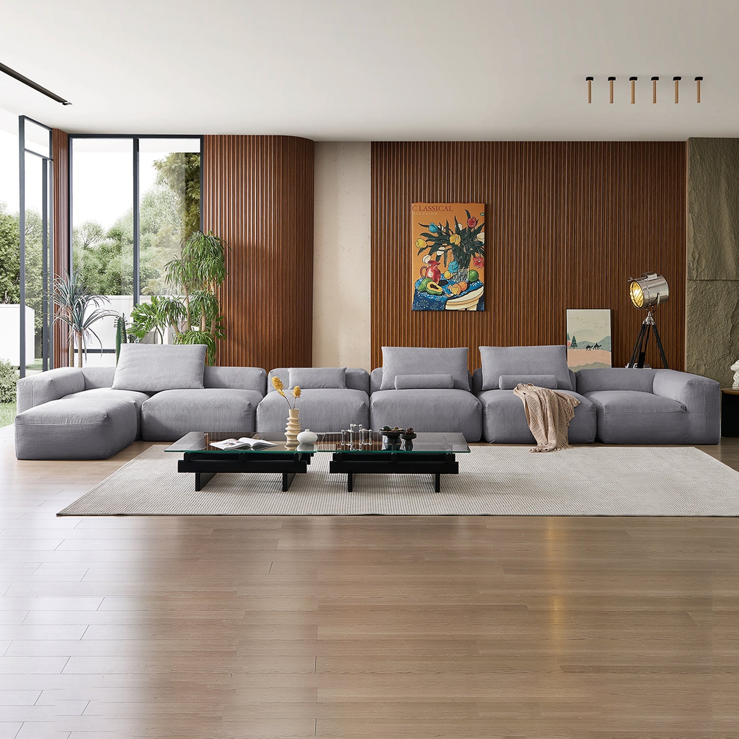 Modular Sofa - Mellow Extra Deep Sectional with Ottoman - MC - Mario Capasa