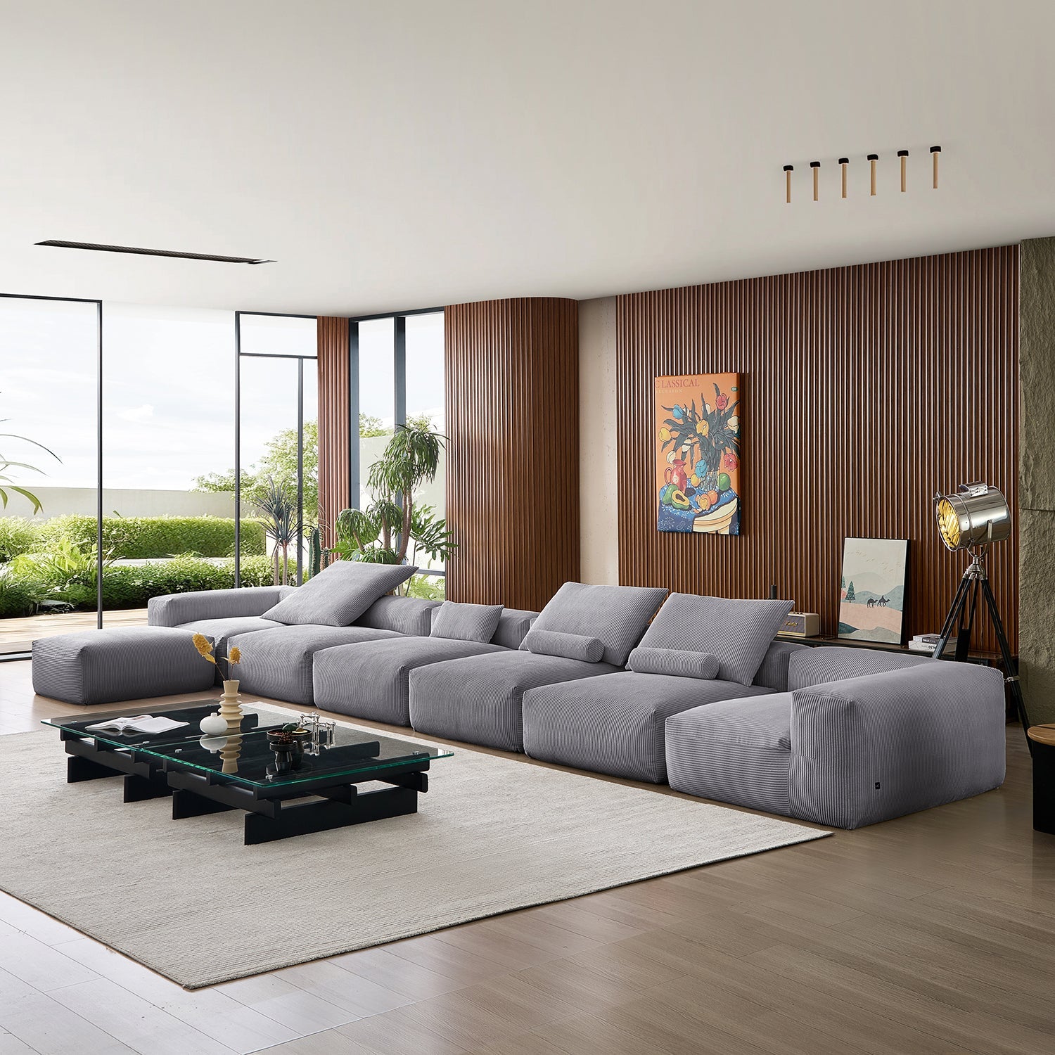 Modular Sofa - Mellow Extra Deep Sectional with Ottoman - MC - Mario Capasa