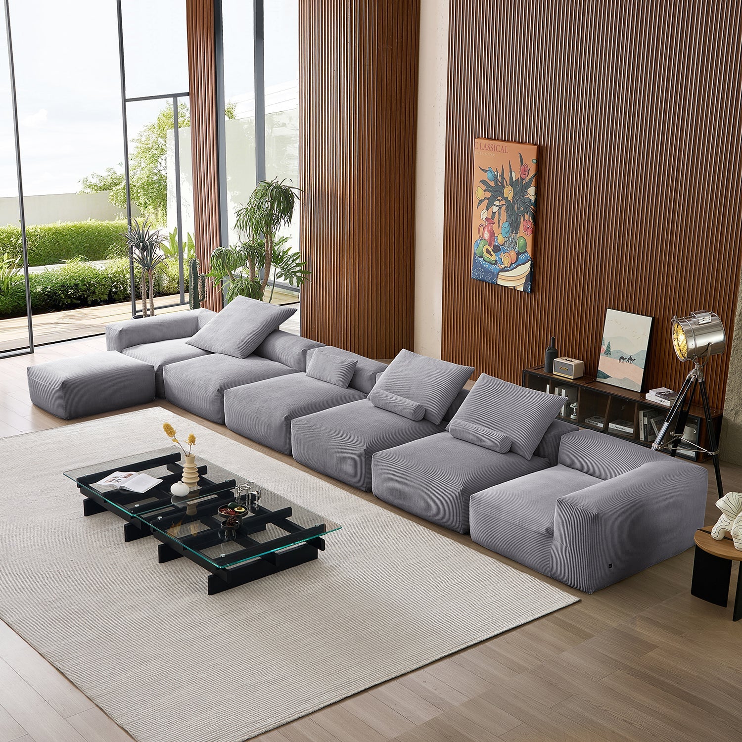 Modular Sofa - Mellow Extra Deep Sectional with Ottoman - MC - Mario Capasa