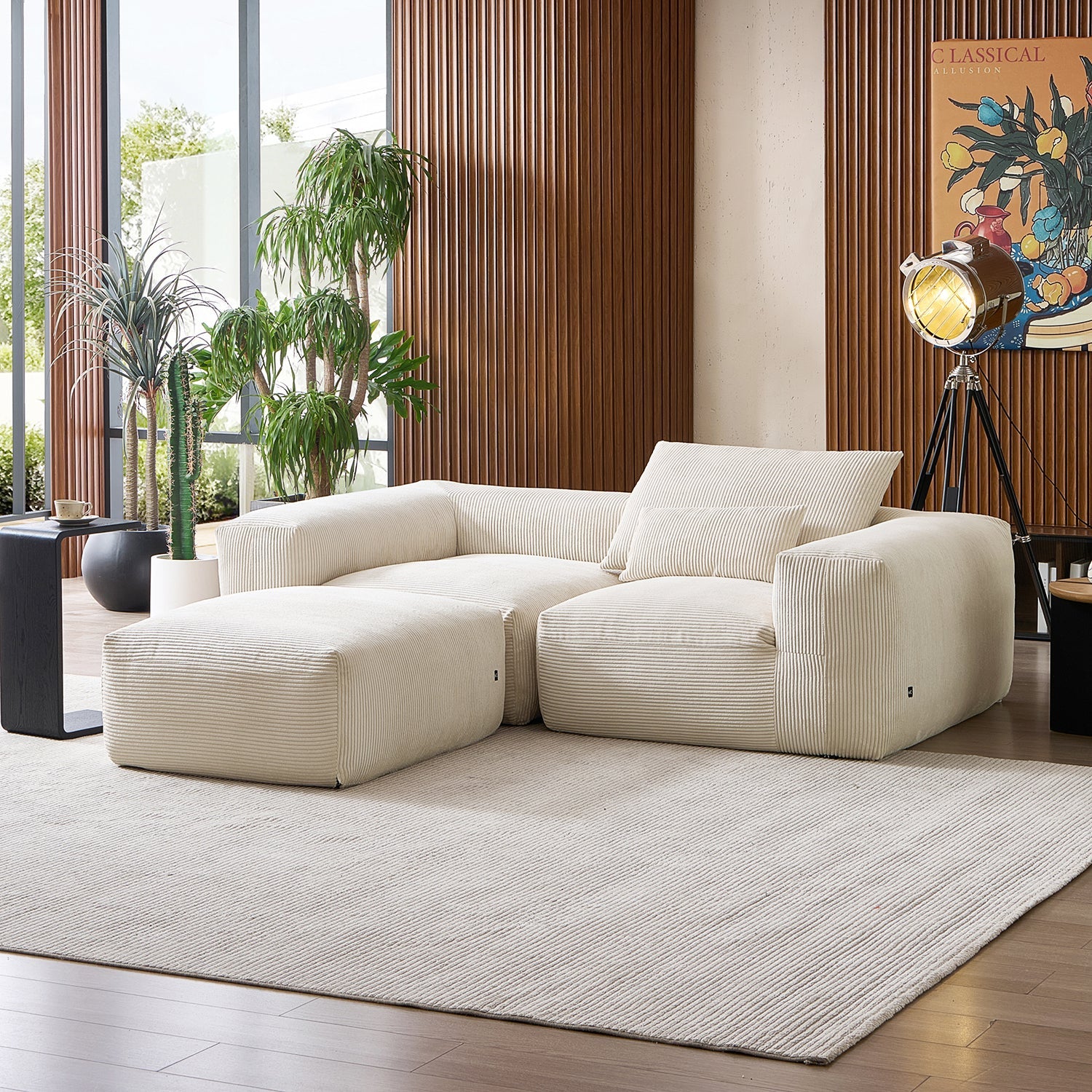 Modular Sofa - Mellow Extra Deep Sectional with Ottoman - MC - Mario Capasa