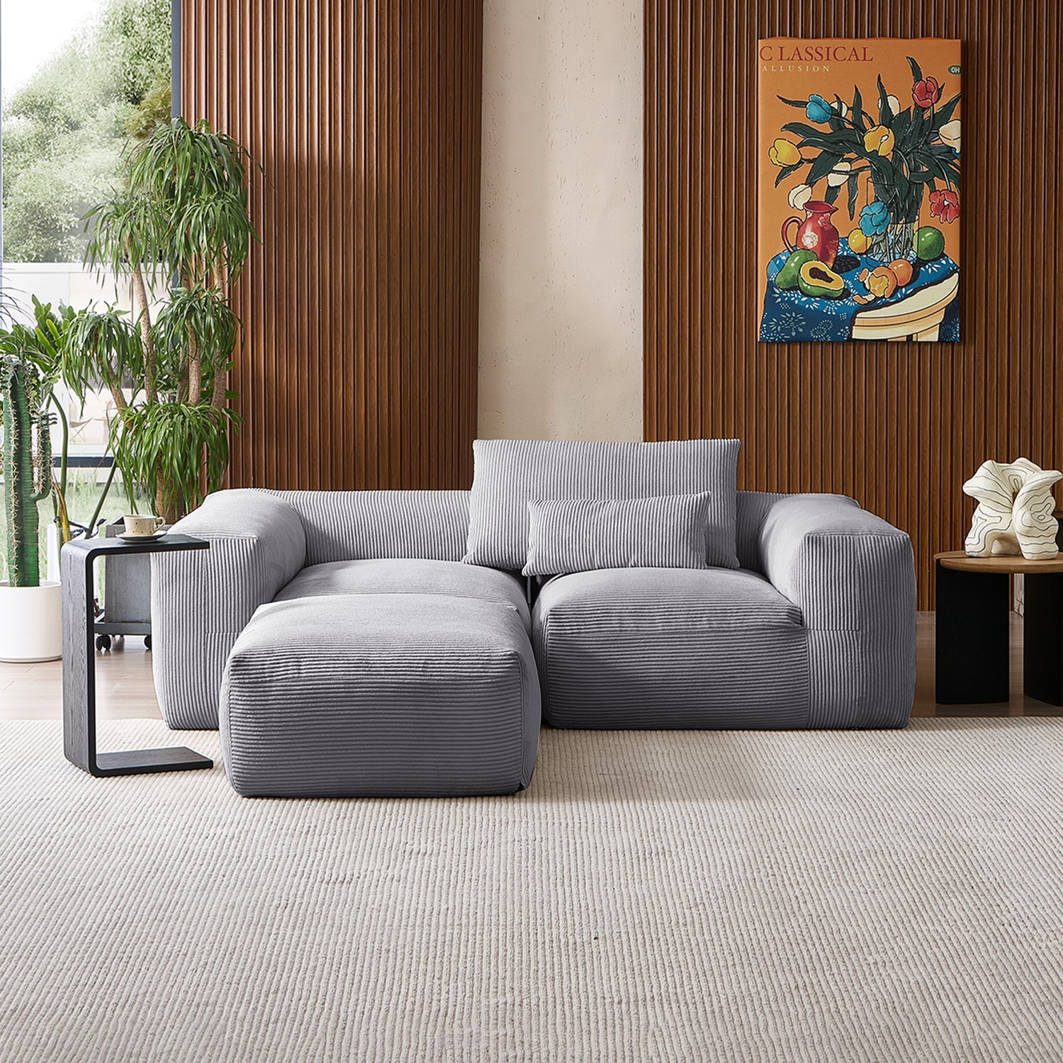 Modular Sofa - Mellow Extra Deep Sectional with Ottoman - MC - Mario Capasa