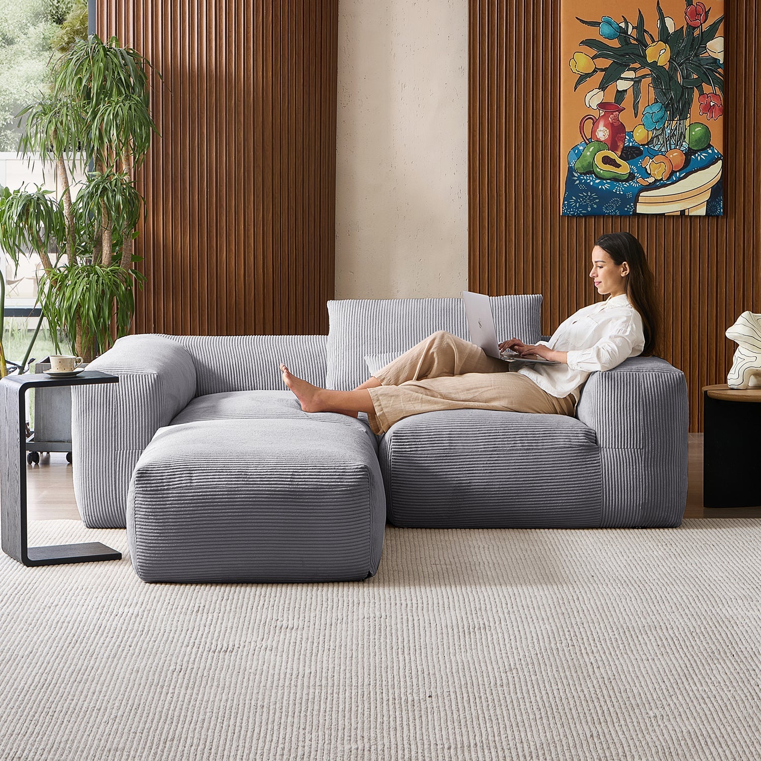 Modular Sofa - Mellow Extra Deep Sectional with Ottoman - MC - Mario Capasa