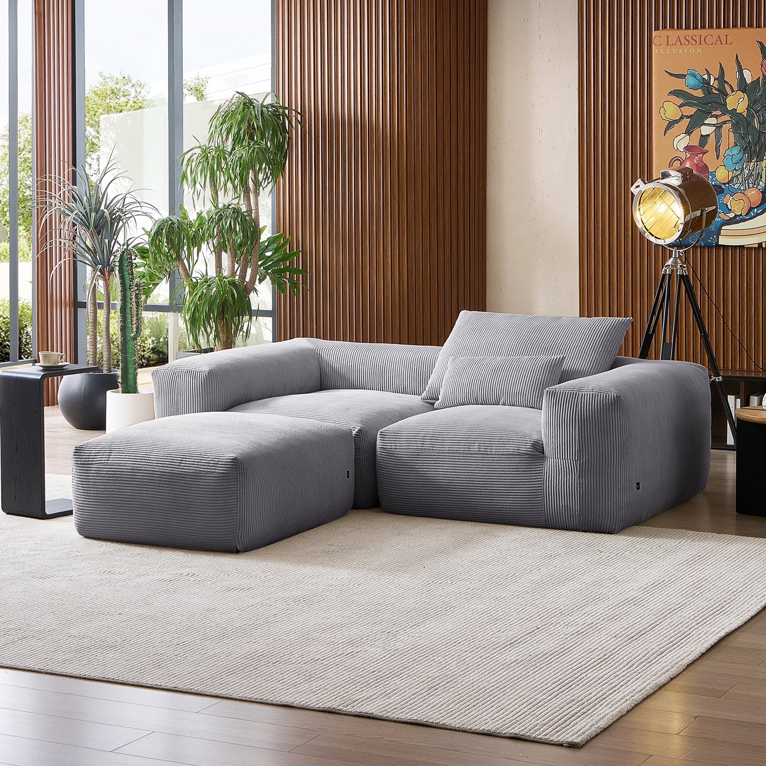 Modular Sofa - Mellow Extra Deep Sectional with Ottoman - MC - Mario Capasa