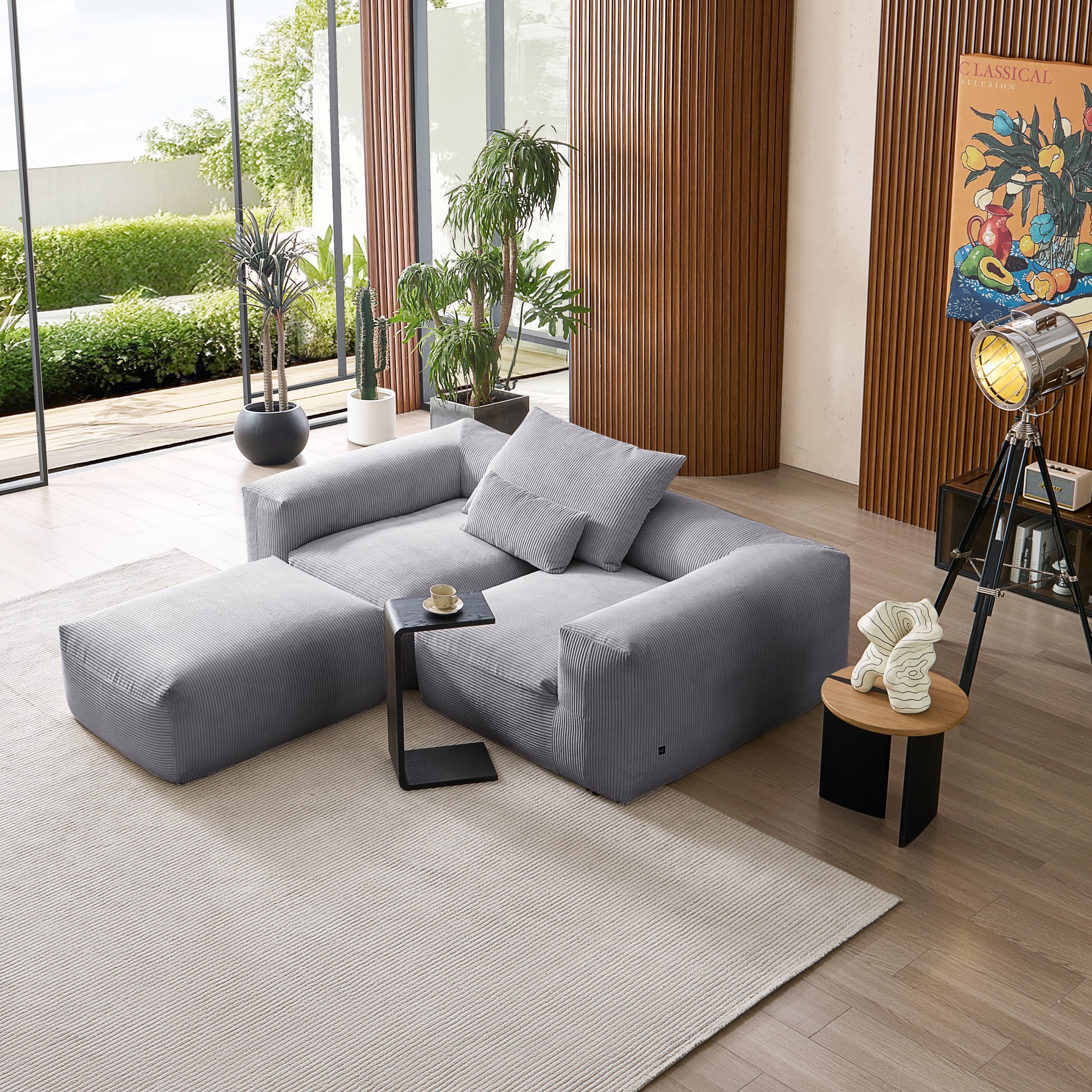 Modular Sofa - Mellow Extra Deep Sectional with Ottoman - MC - Mario Capasa