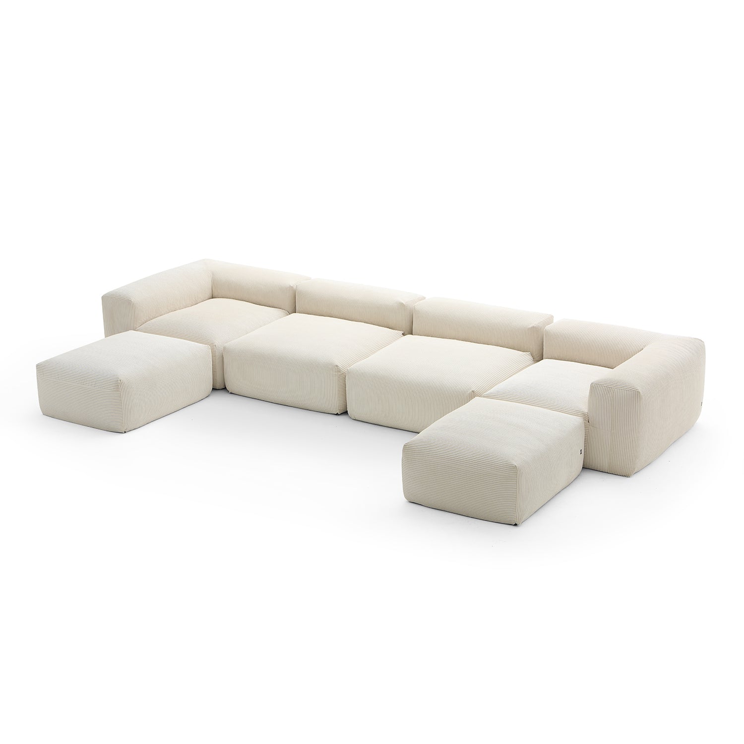 Mellow Extra Deep U Sectional with Ottoman