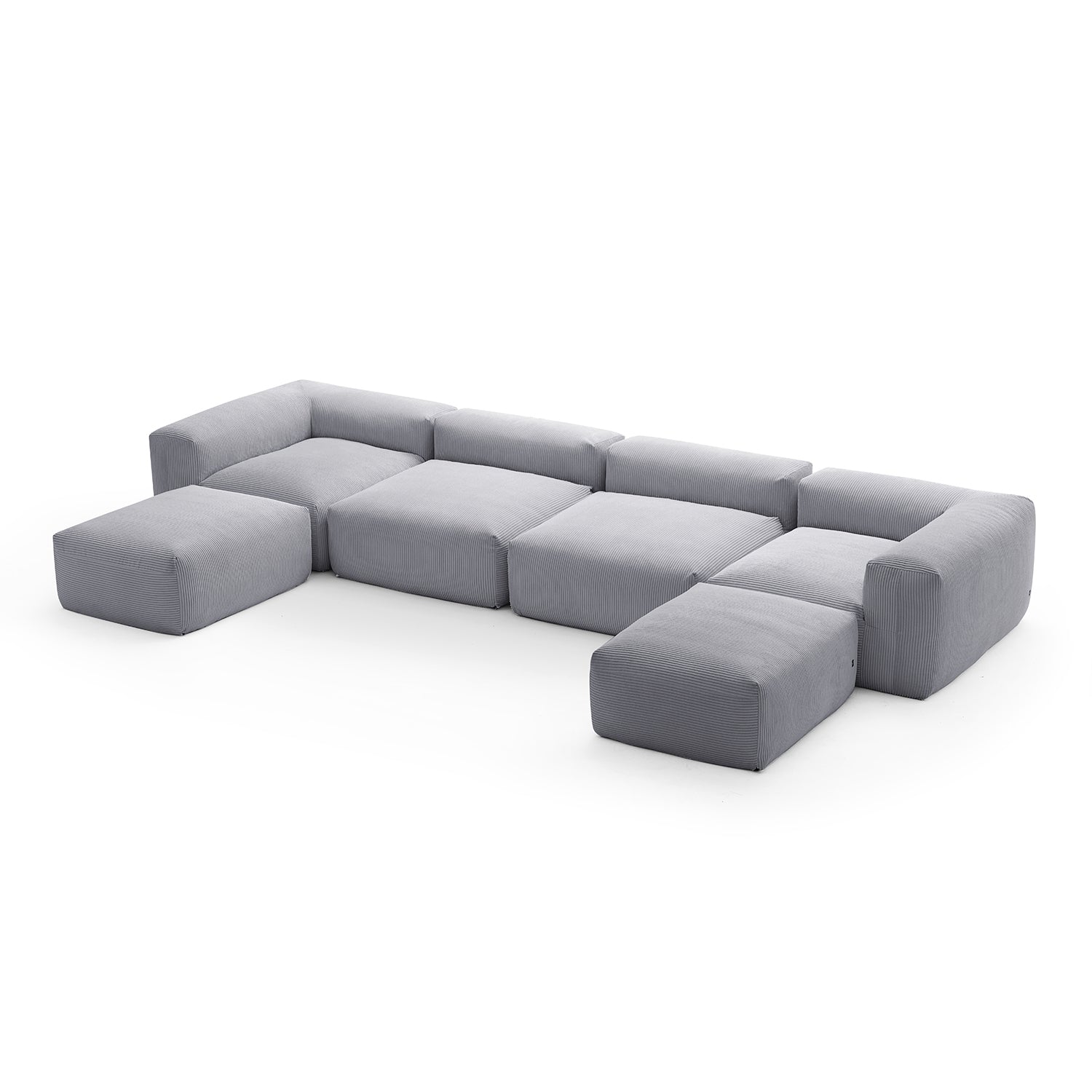 Mellow Extra Deep U Sectional with Ottoman