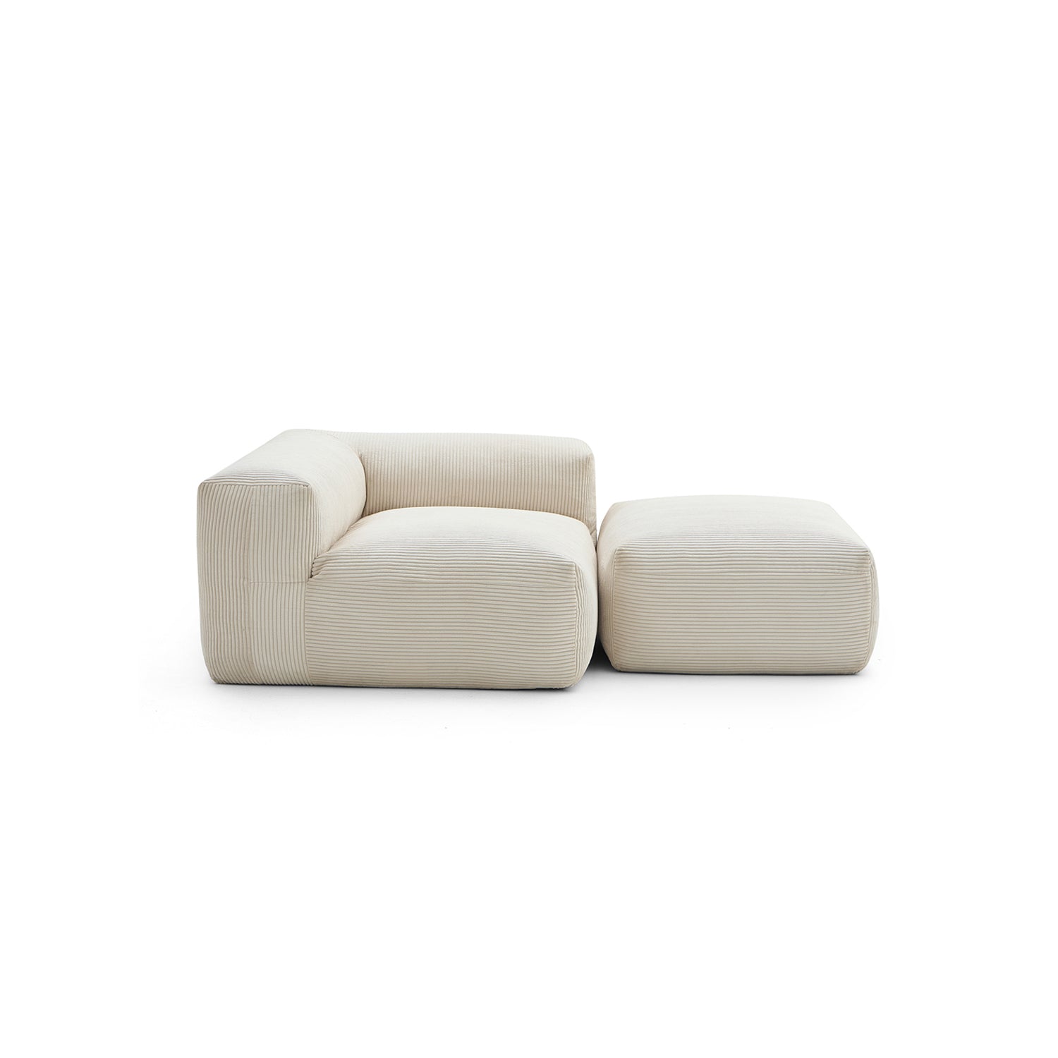 Mellow Half-Closed Sectional with Ottoman