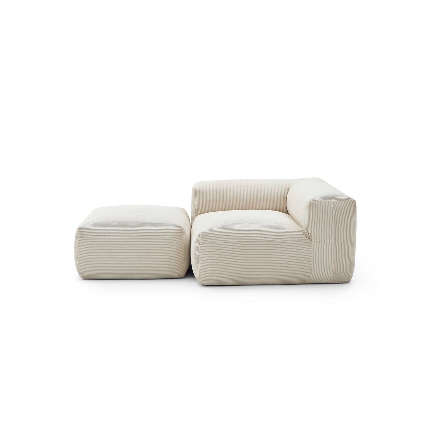Mellow Half-Closed Sectional with Ottoman