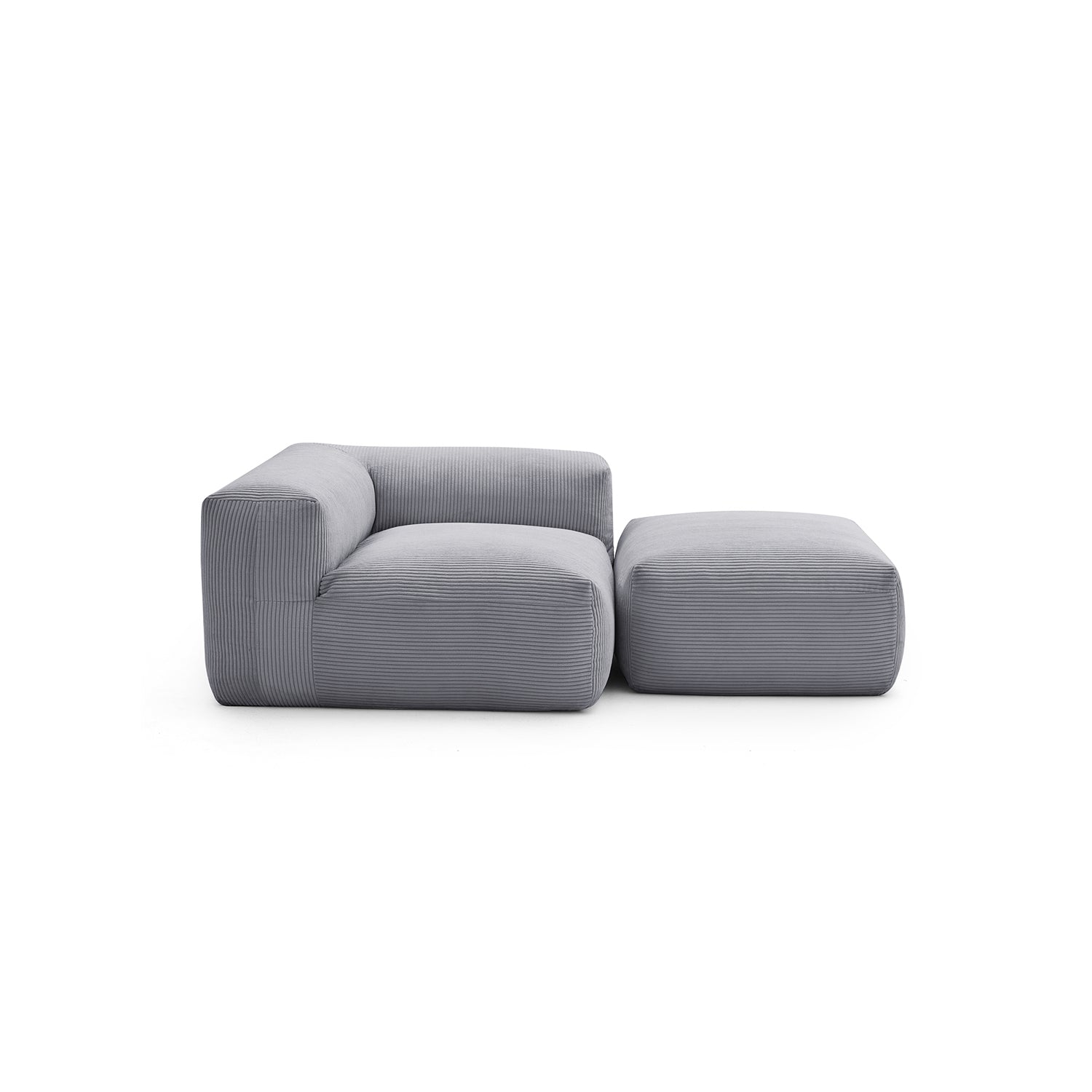 Mellow Half-Closed Sectional with Ottoman