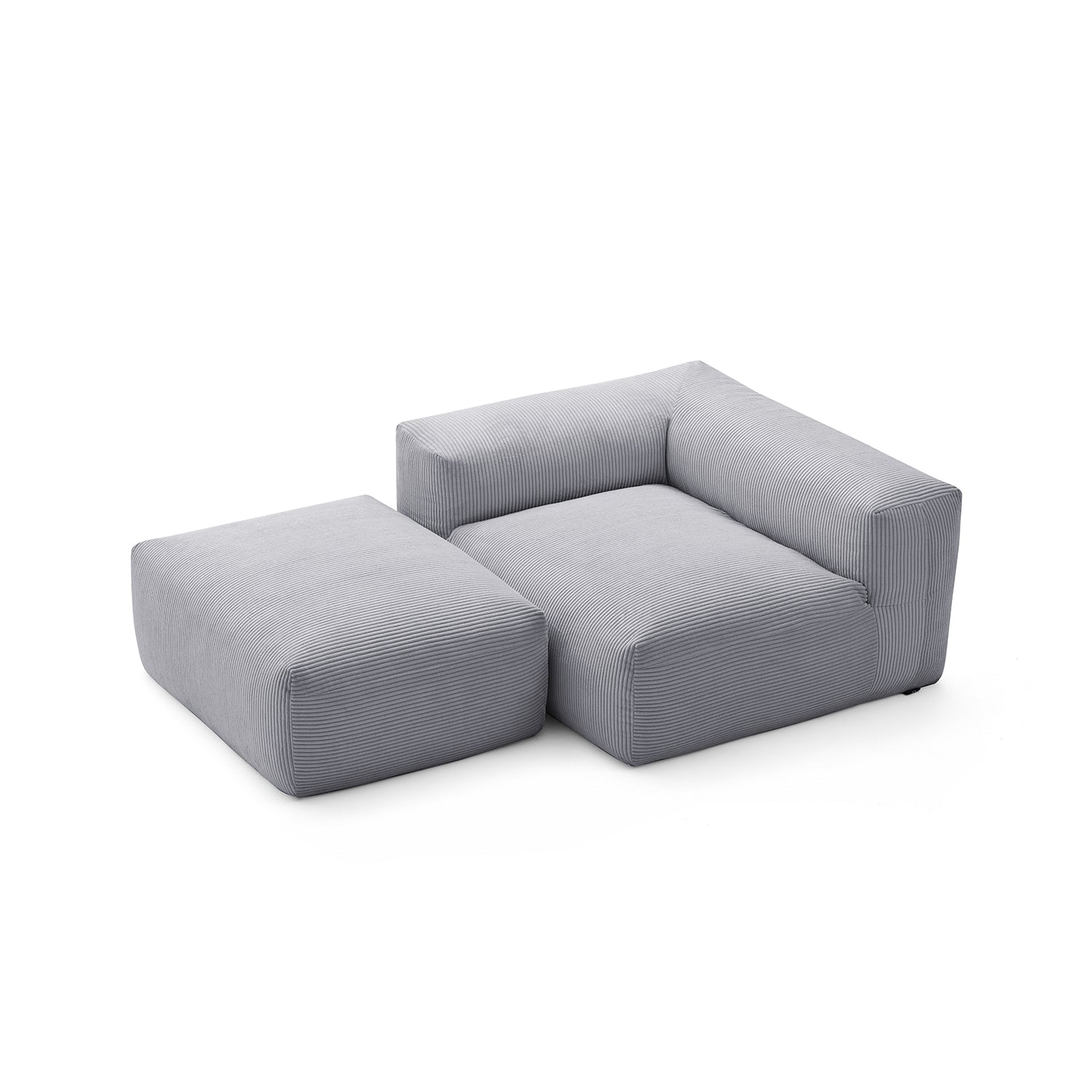 Mellow Half-Closed Sectional with Ottoman