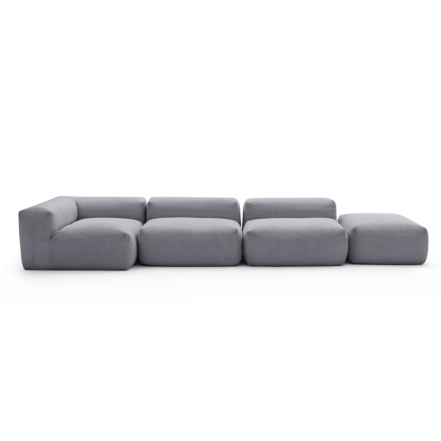 Mellow Half-Closed Sectional with Ottoman