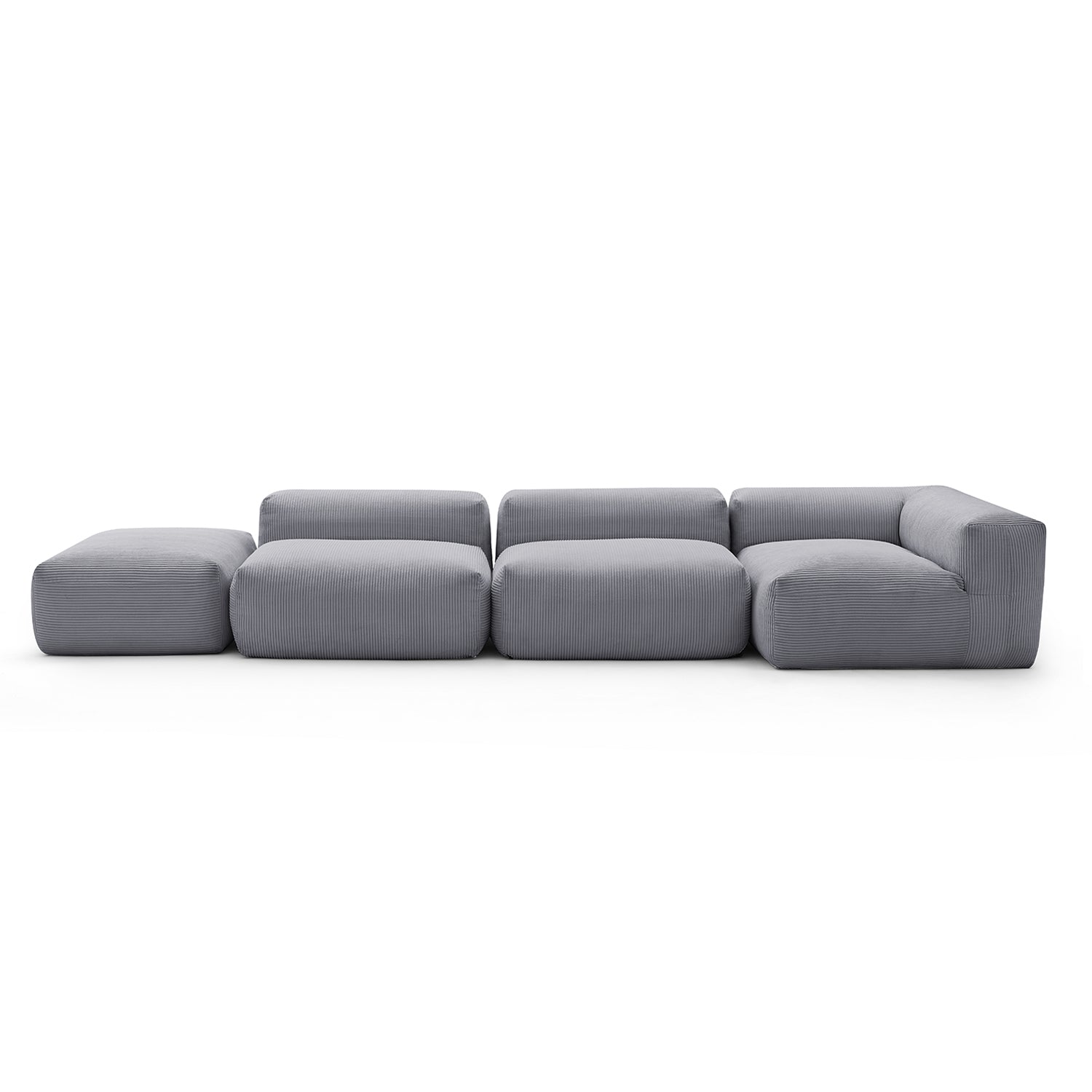 Mellow Half-Closed Sectional with Ottoman