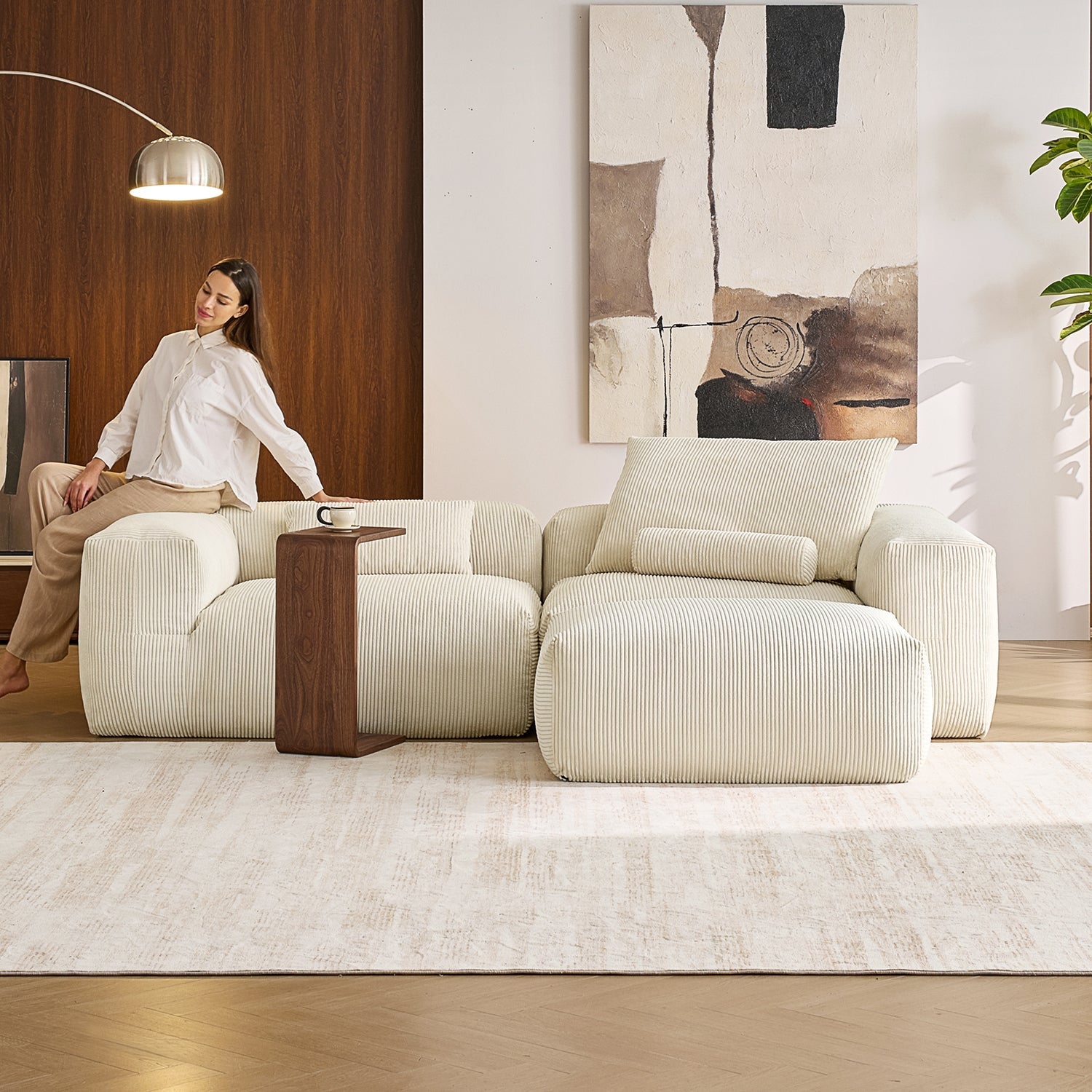 Modular Sofa - Mellow Sectional with Ottoman - MC - Mario Capasa