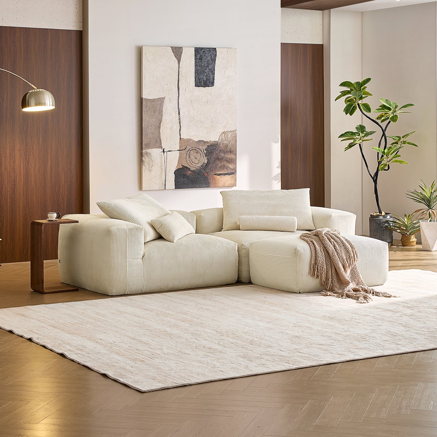 Modular Sofa - Mellow Sectional with Ottoman - MC - Mario Capasa