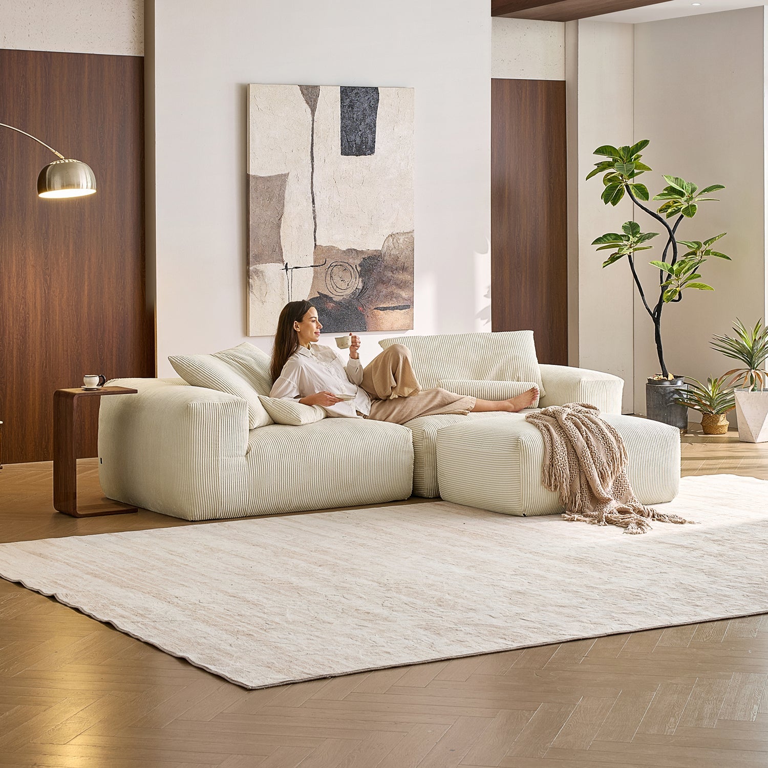 Modular Sofa - Mellow Sectional with Ottoman - MC - Mario Capasa