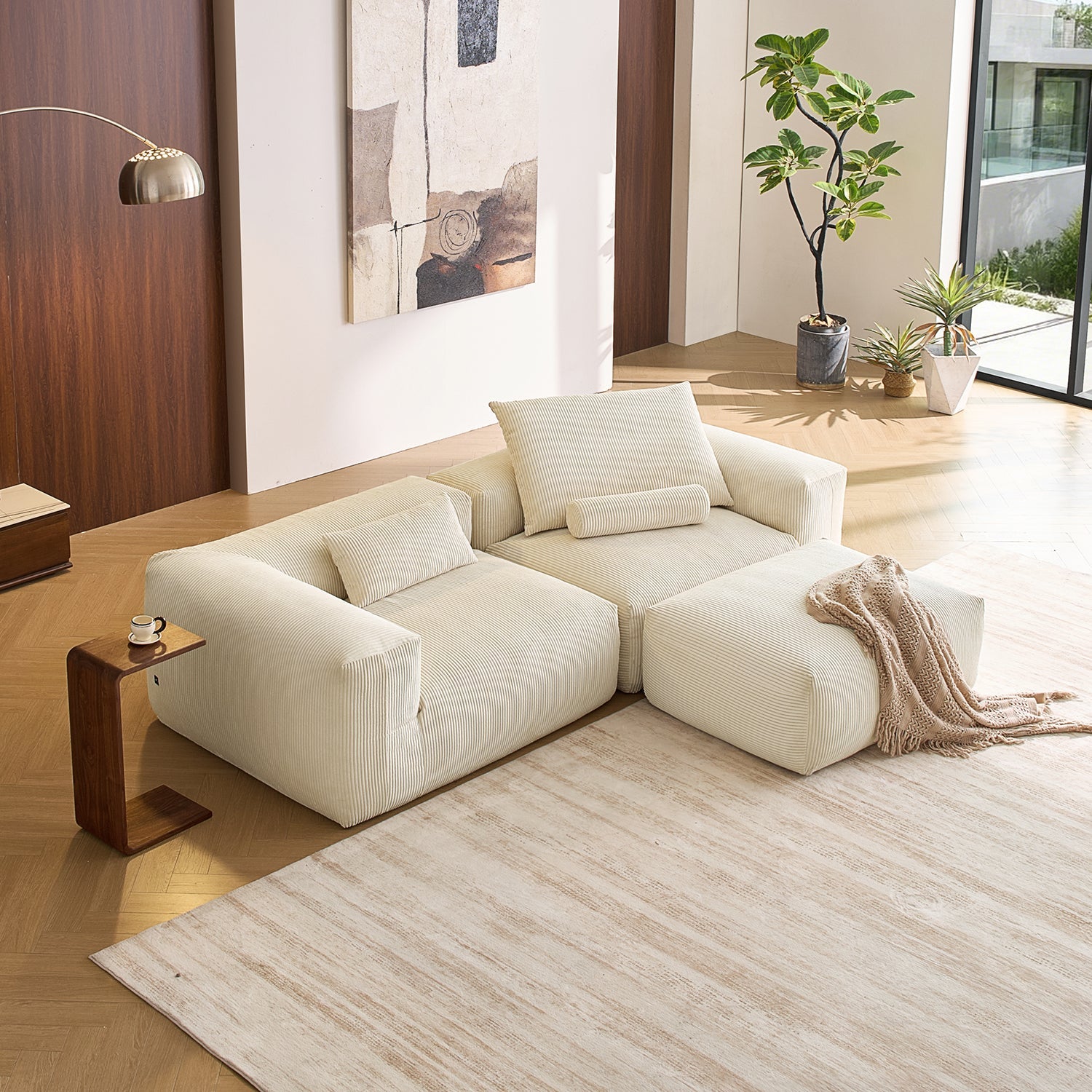Modular Sofa - Mellow Sectional with Ottoman - MC - Mario Capasa