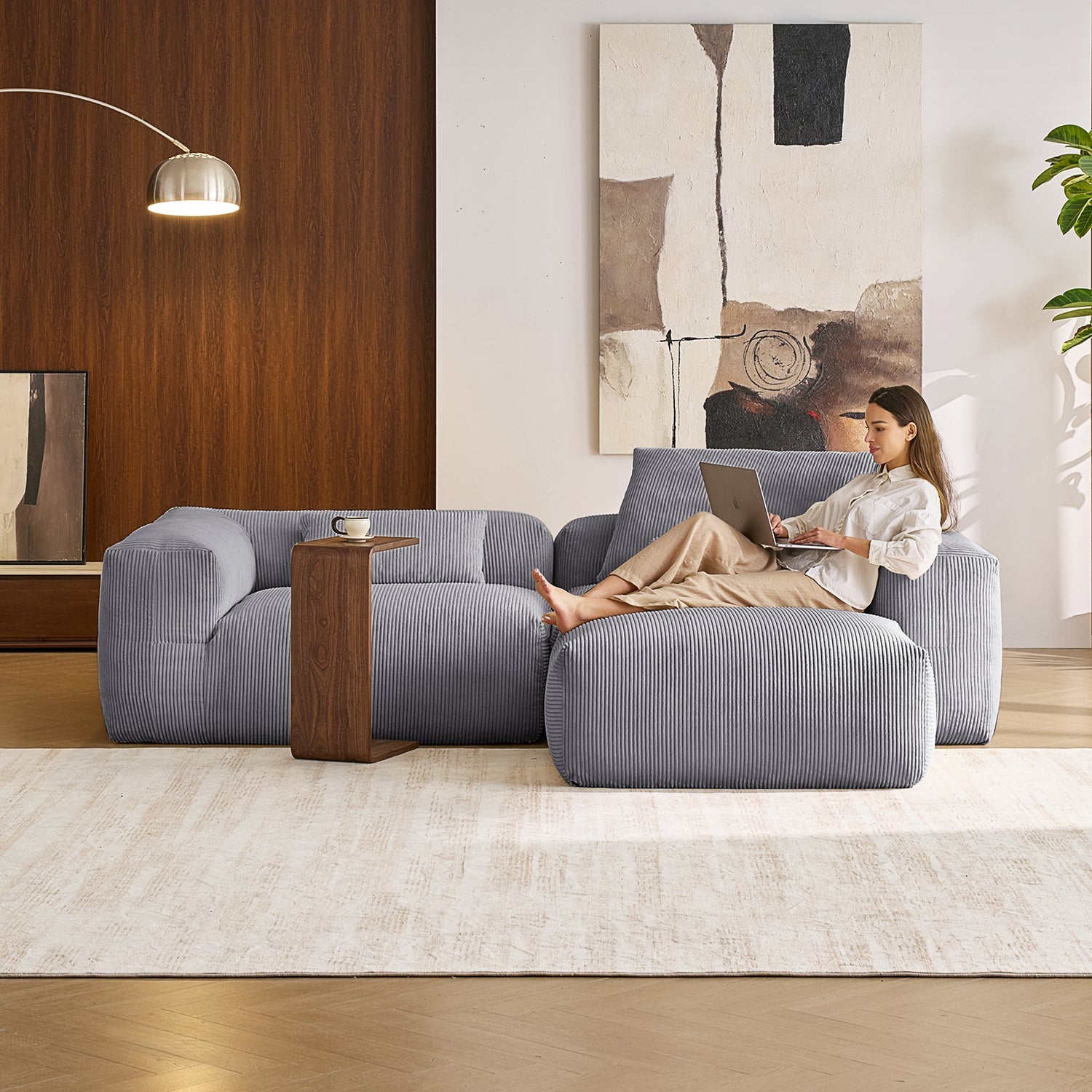Modular Sofa - Mellow Sectional with Ottoman - MC - Mario Capasa