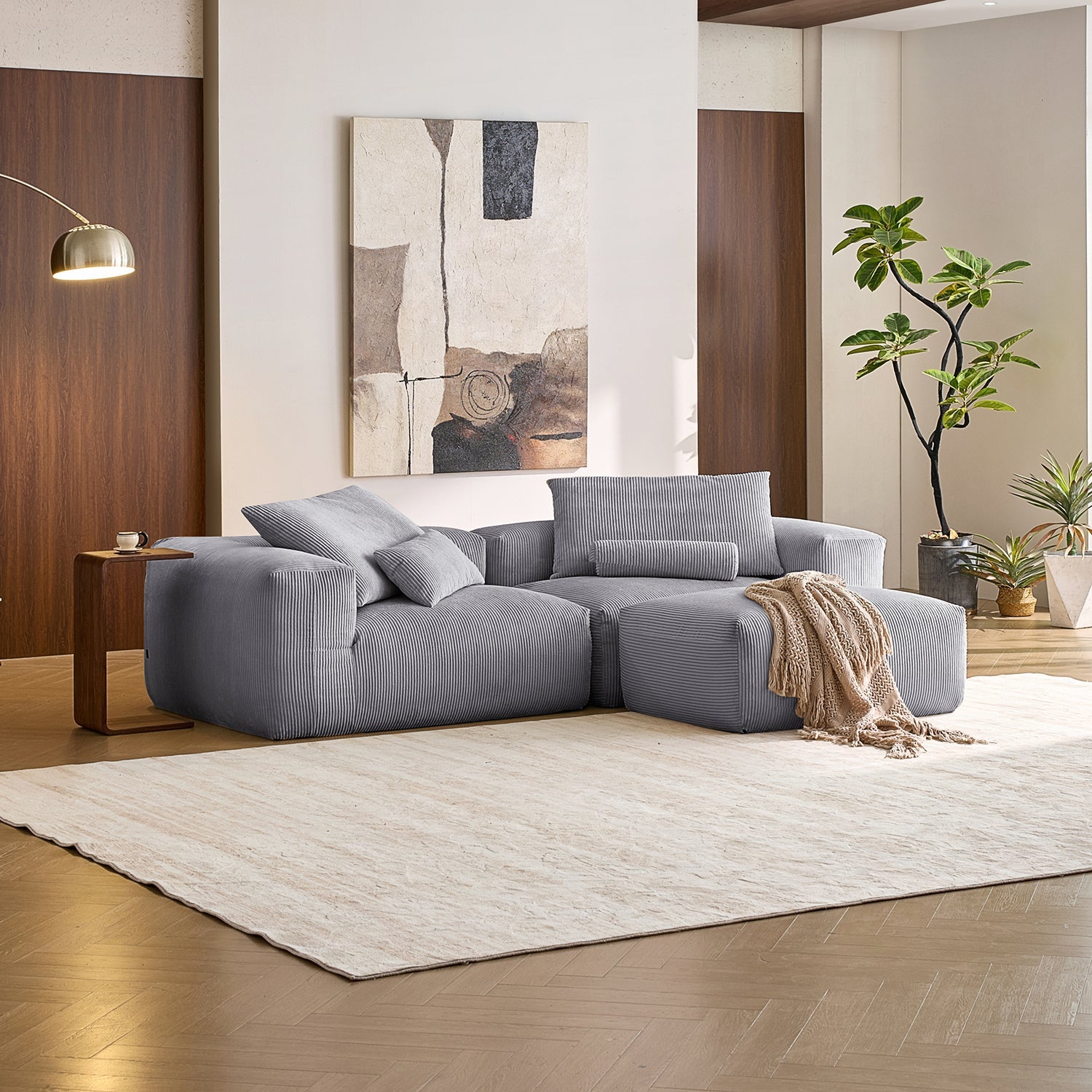 Modular Sofa - Mellow Sectional with Ottoman - MC - Mario Capasa