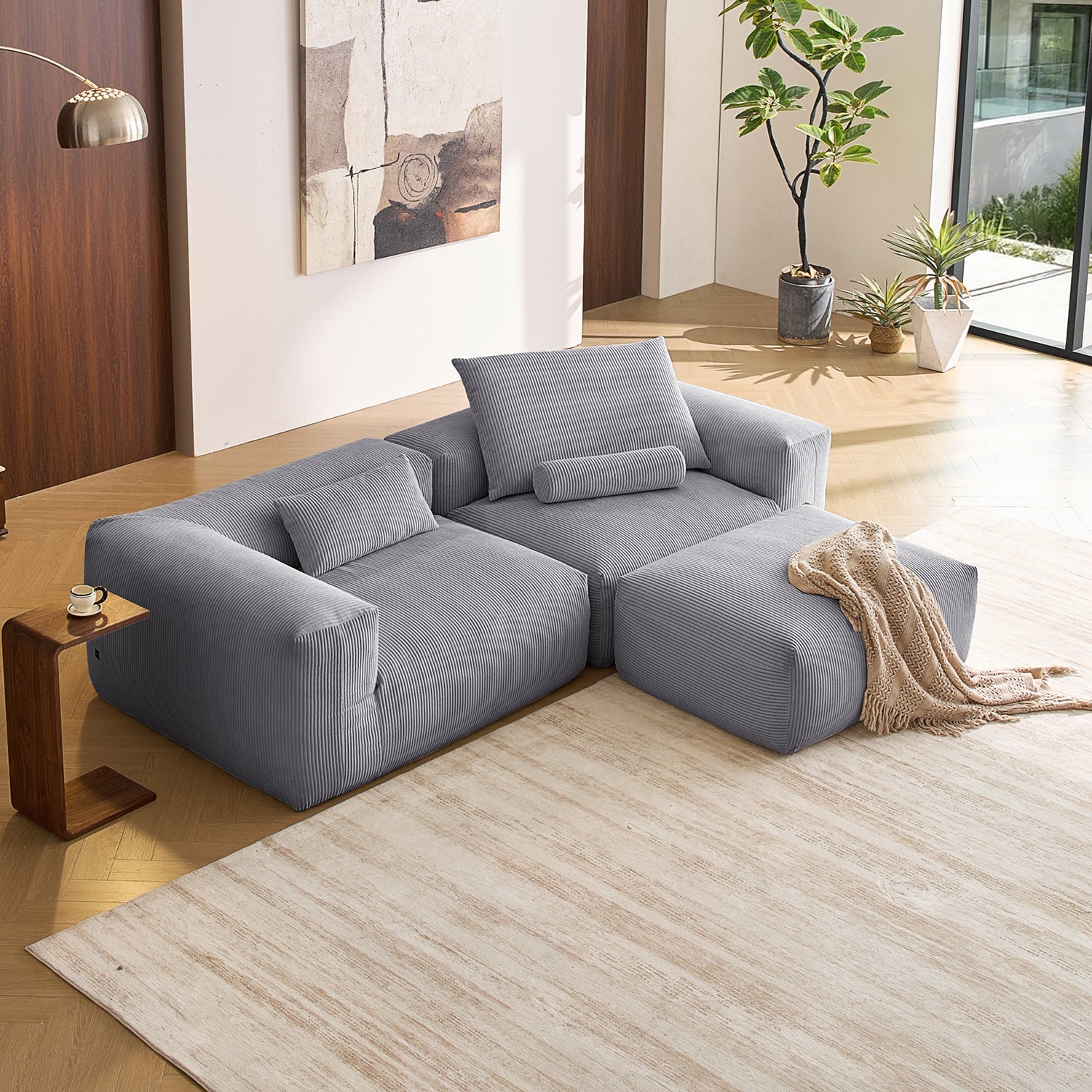 Modular Sofa - Mellow Sectional with Ottoman - MC - Mario Capasa