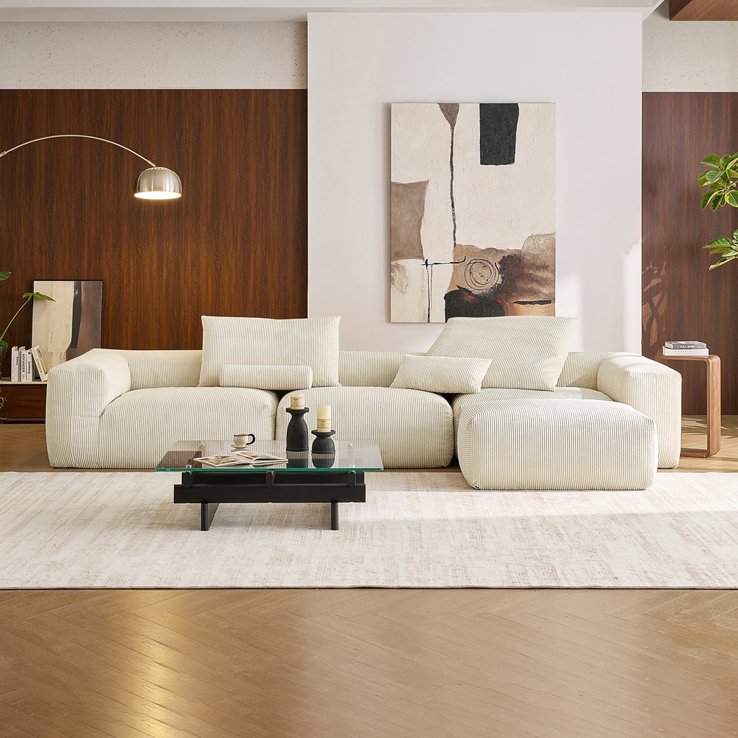 Modular Sofa - Mellow Sectional with Ottoman - MC - Mario Capasa