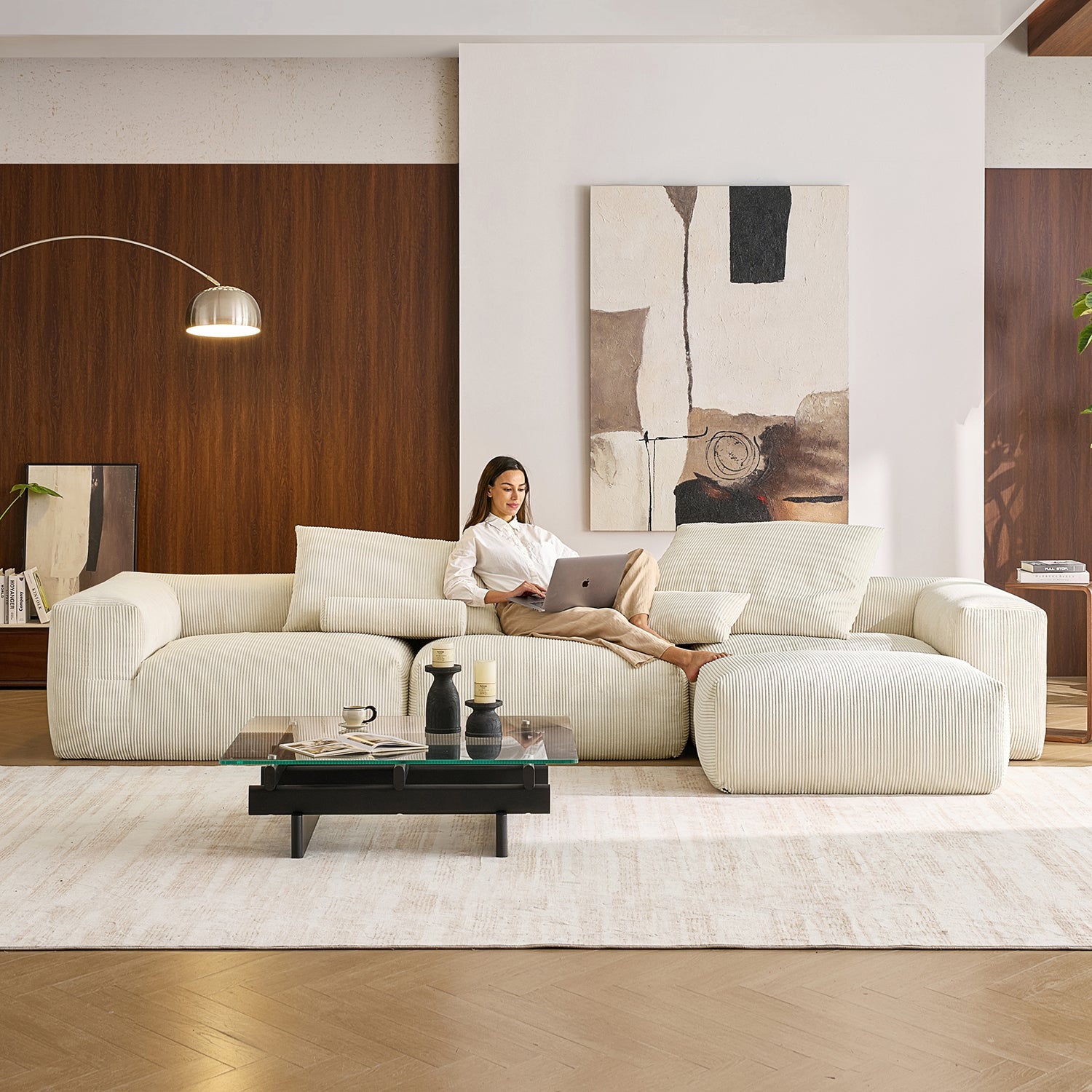 Modular Sofa - Mellow Sectional with Ottoman - MC - Mario Capasa