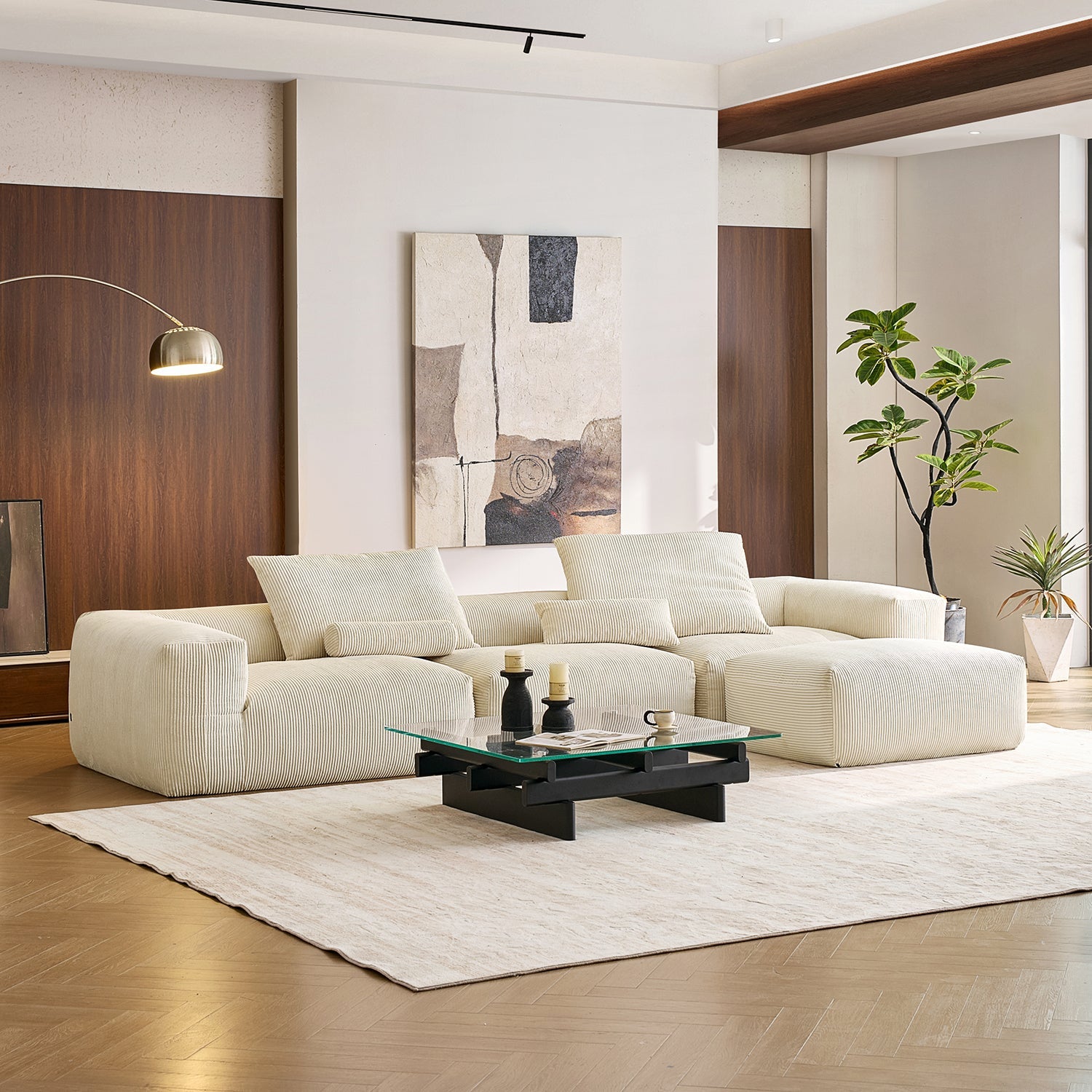 Modular Sofa - Mellow Sectional with Ottoman - MC - Mario Capasa