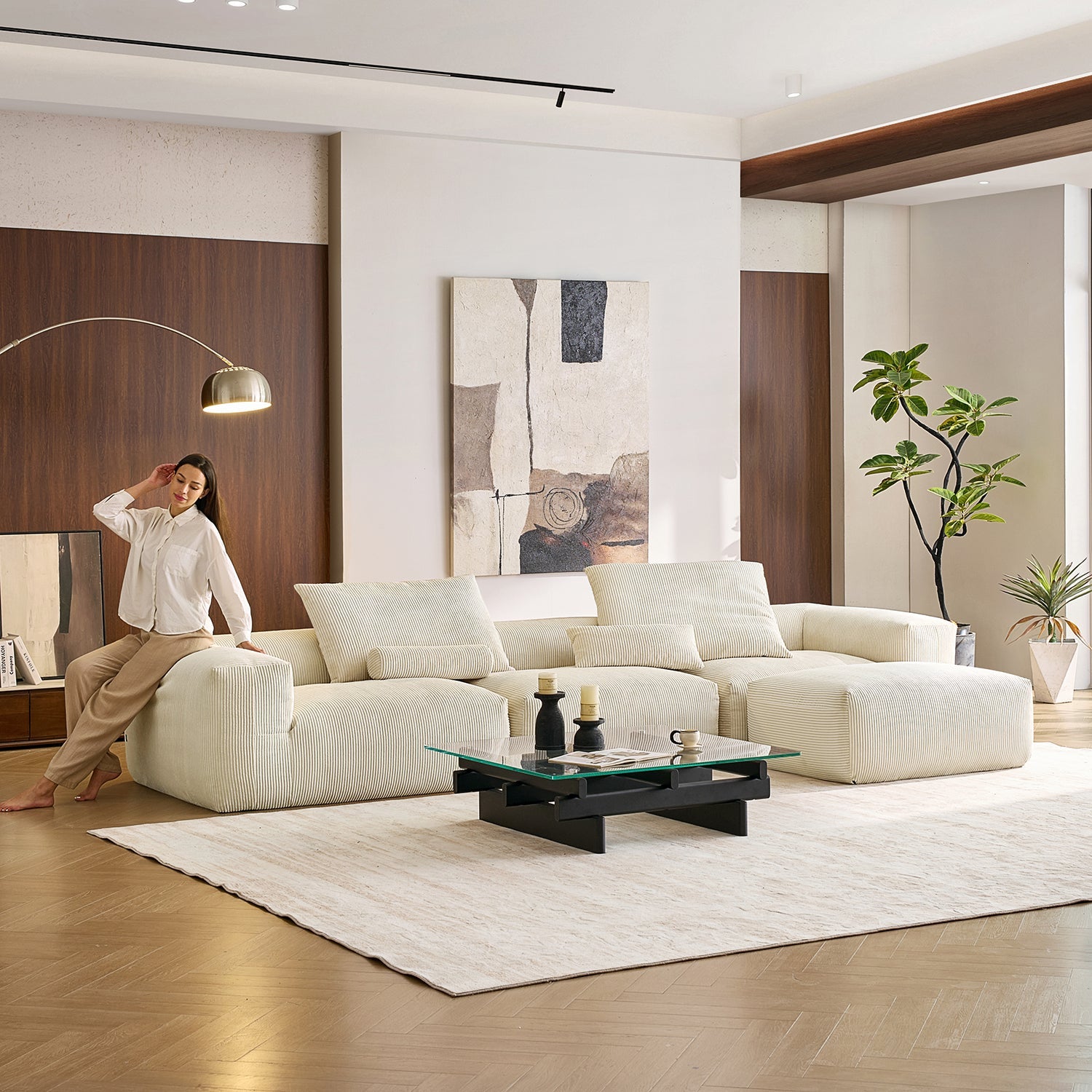 Modular Sofa - Mellow Sectional with Ottoman - MC - Mario Capasa