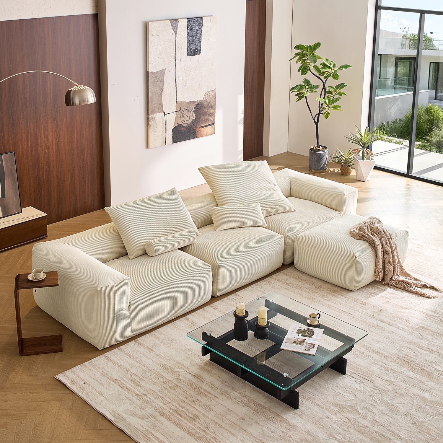 Modular Sofa - Mellow Sectional with Ottoman - MC - Mario Capasa